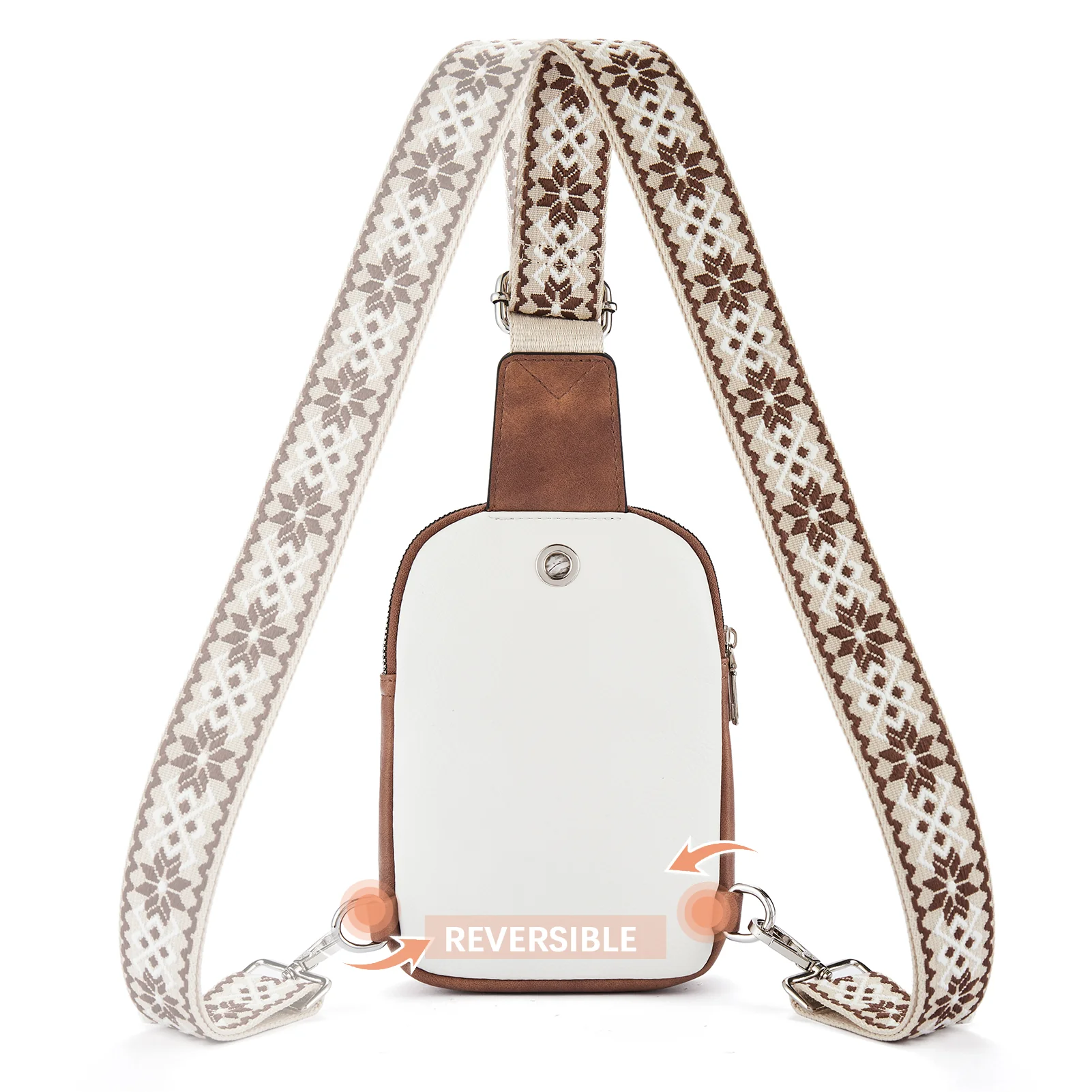 Aurora Adjustable Embroidered Shoulder Strap  Crossbody Bag for Women - Image 5