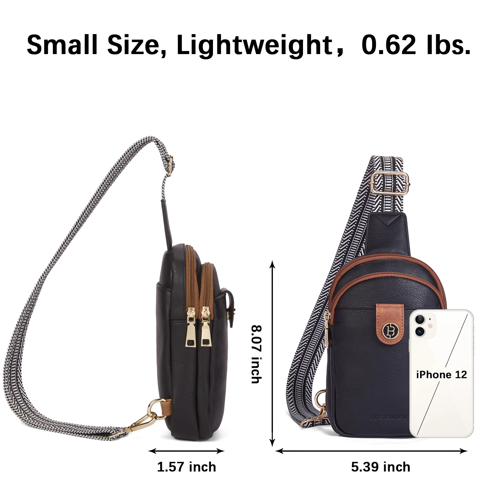 Arrio Reversible Strap Women's Leather Leather Sling Bag - Image 12