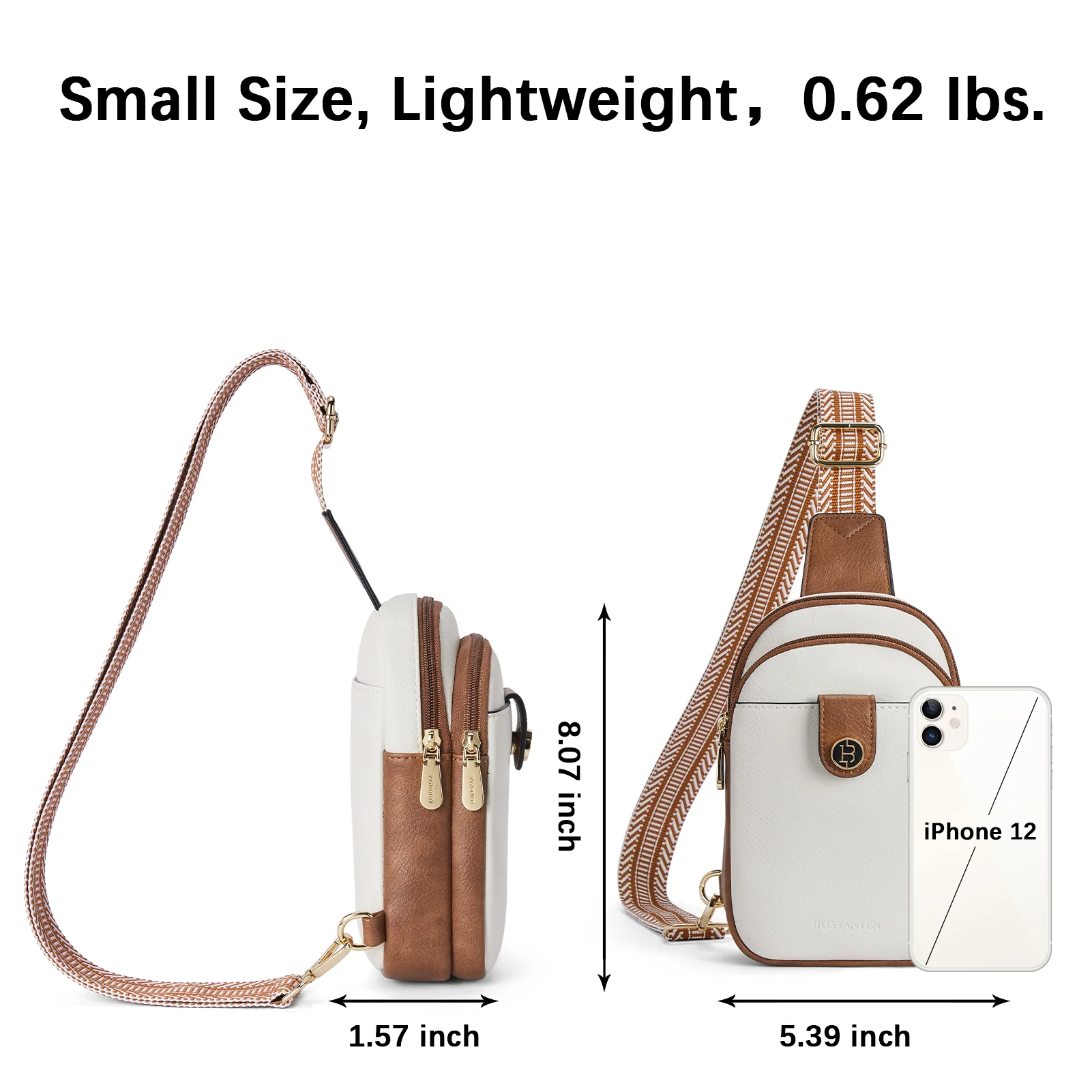 Arrio Reversible Strap Women's Leather Leather Sling Bag - Image 3