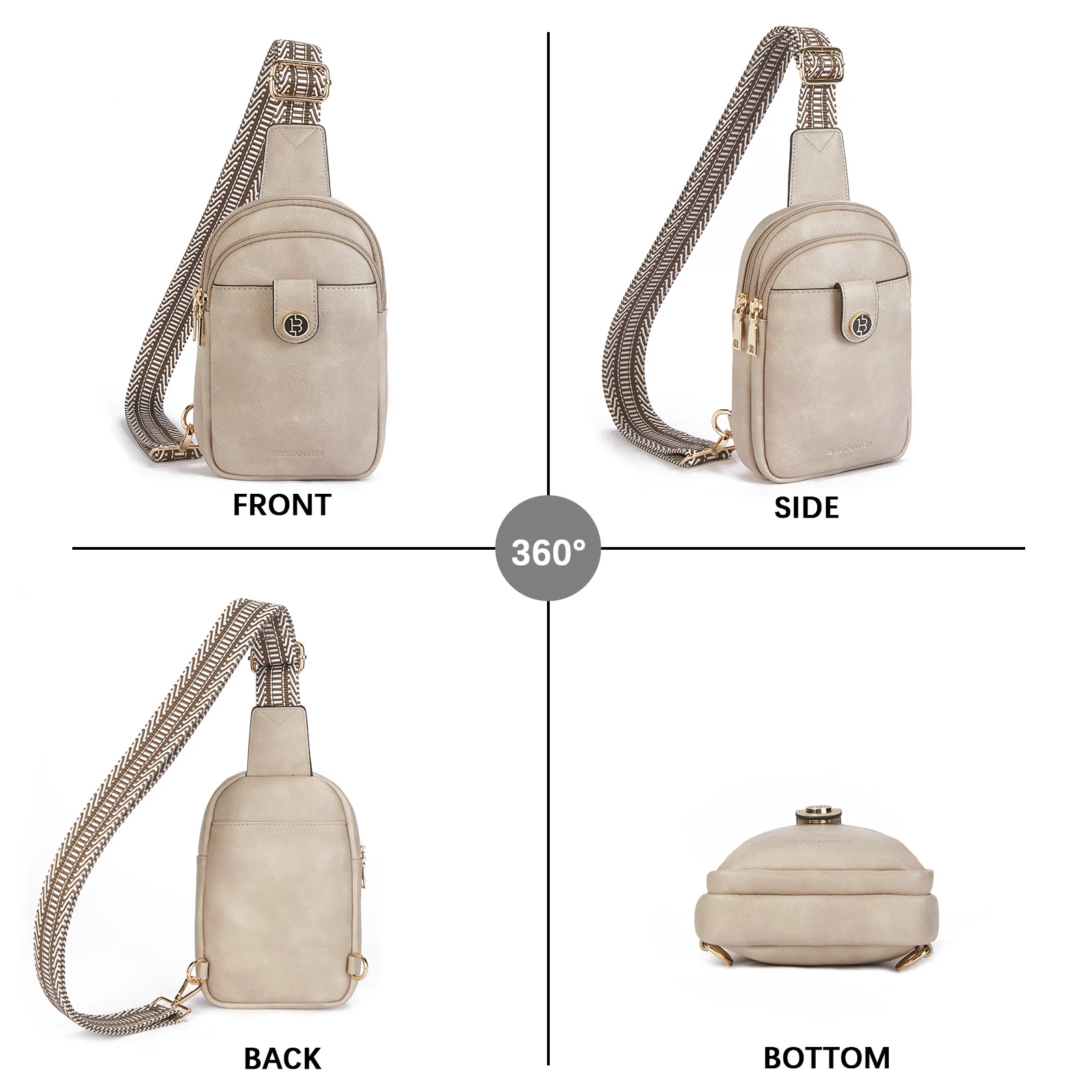 Arrio Reversible Strap Women's Leather Leather Sling Bag - Image 34