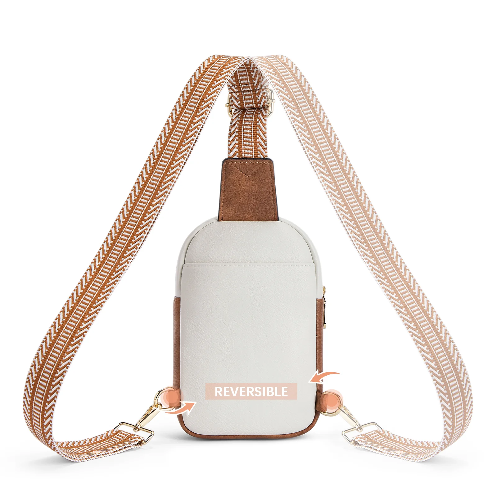 Arrio Reversible Strap Women's Leather Leather Sling Bag - Image 7