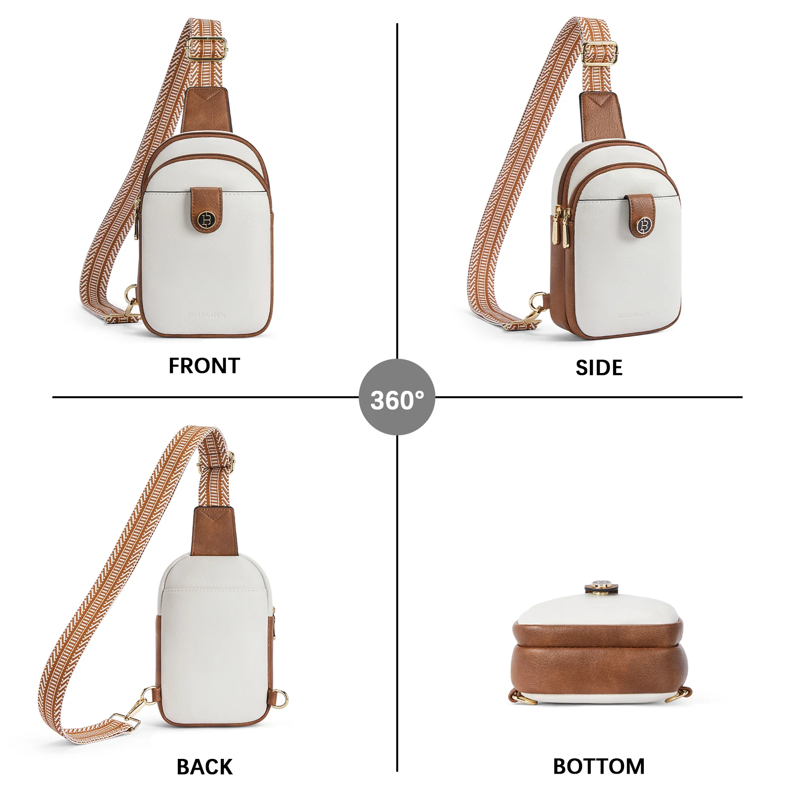 Arrio Reversible Strap Women's Leather Leather Sling Bag - Image 8