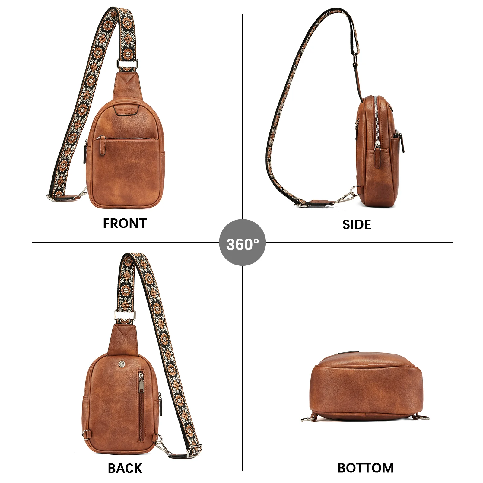 Aurora Anti-Theft Bohemian Shoulder Strap Crossbody Bag - Image 24