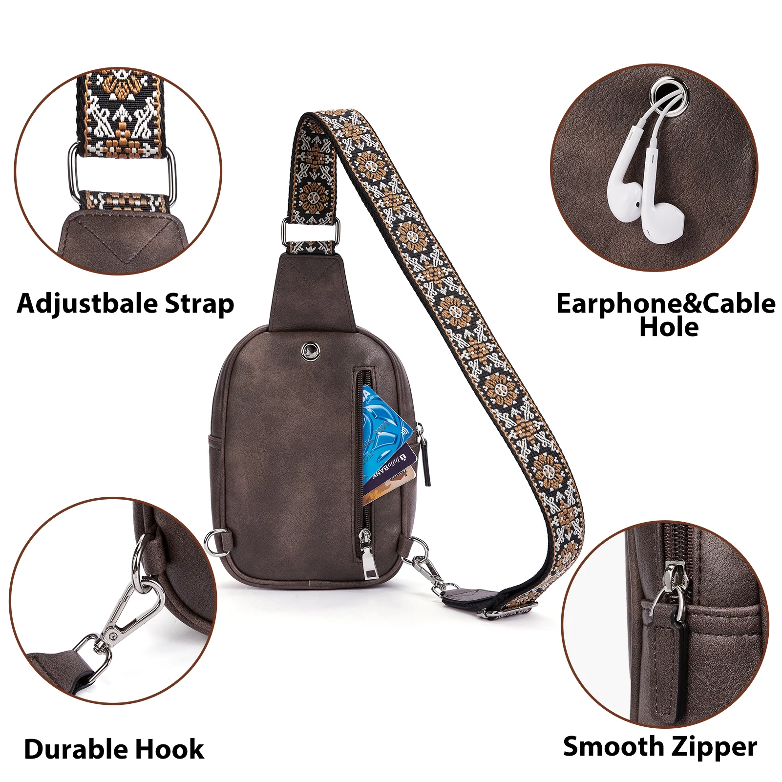 Aurora Anti-Theft Bohemian Shoulder Strap Crossbody Bag - Image 3