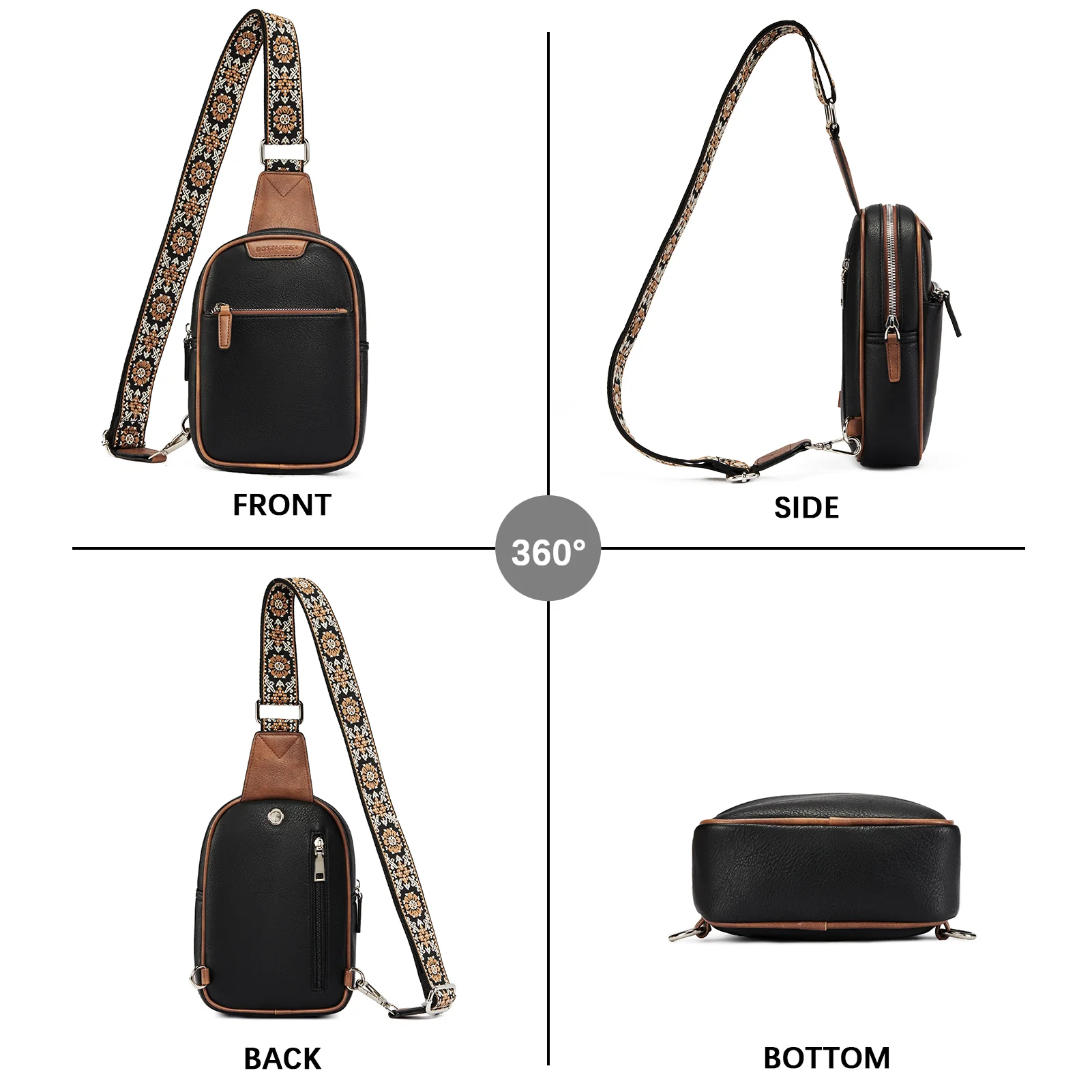 Aurora Anti-Theft Bohemian Shoulder Strap Crossbody Bag - Image 30