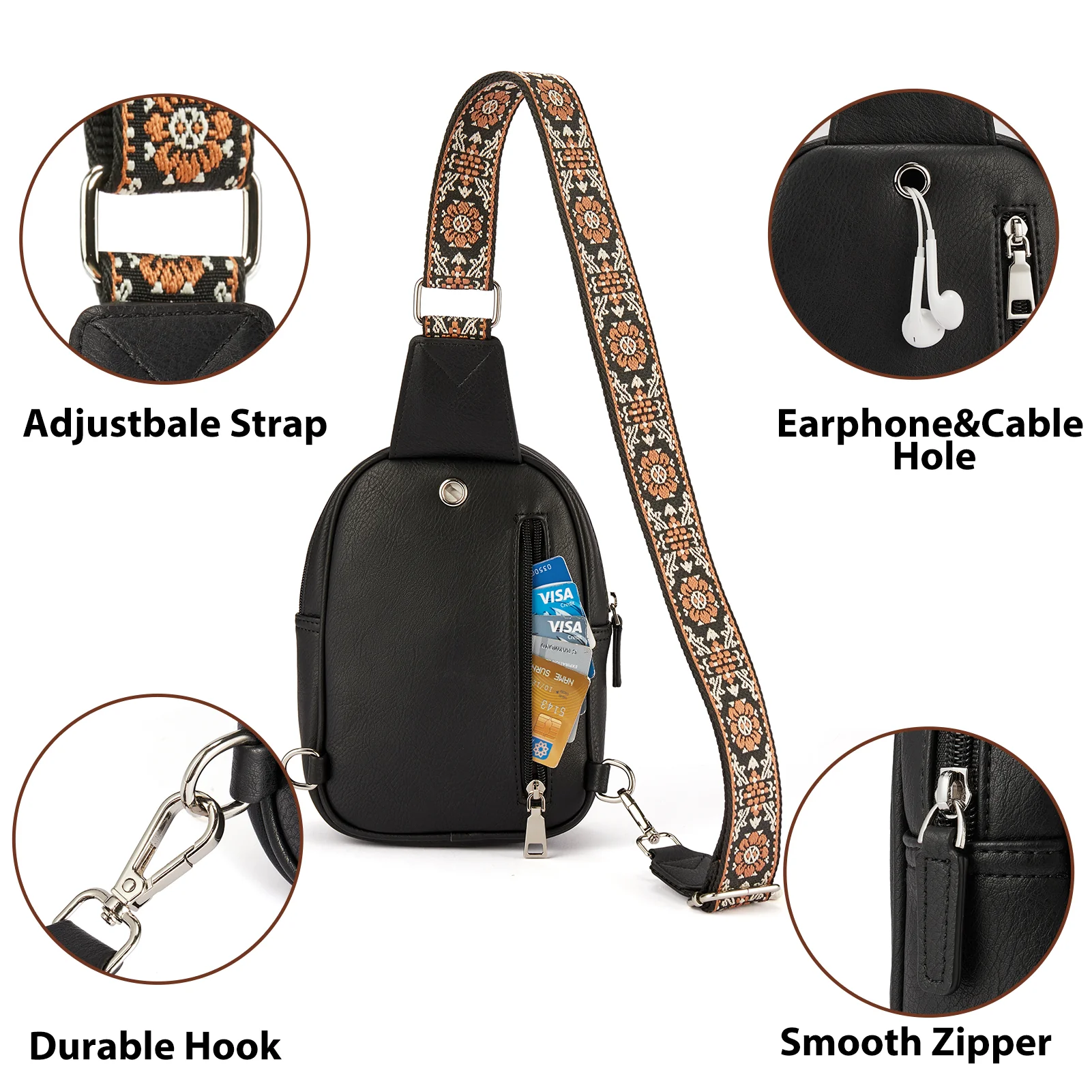 Aurora Anti-Theft Bohemian Shoulder Strap Crossbody Bag - Image 43