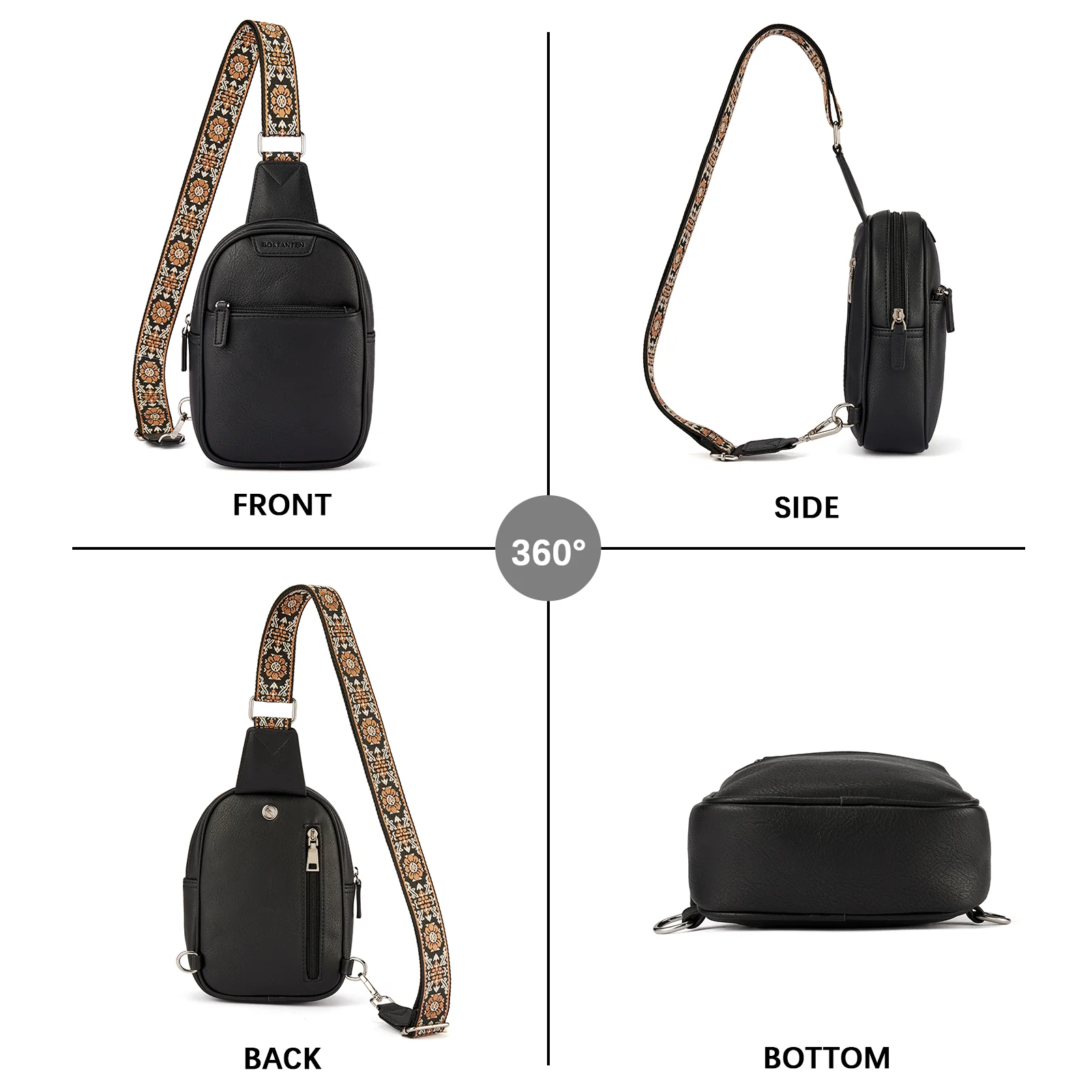 Aurora Anti-Theft Bohemian Shoulder Strap Crossbody Bag - Image 44