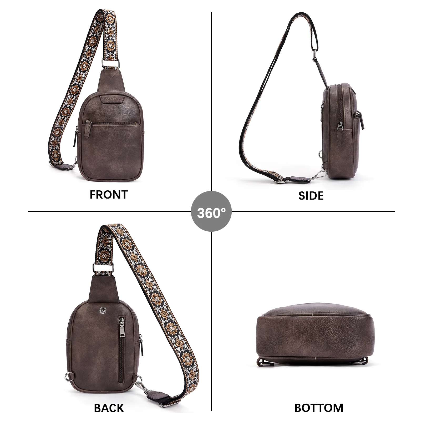 Aurora Anti-Theft Bohemian Shoulder Strap Crossbody Bag - Image 6
