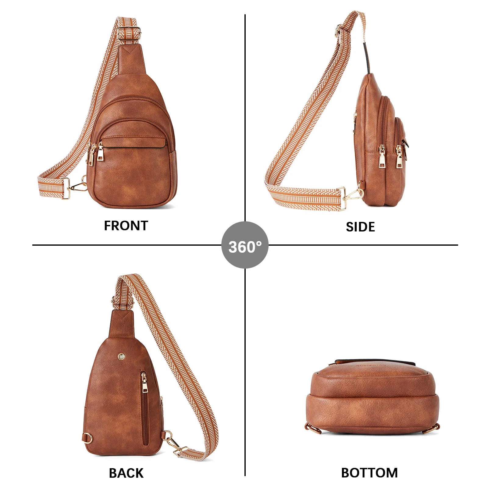Aurora Beige Street Casual Trapeze Sling Bag - Image 25