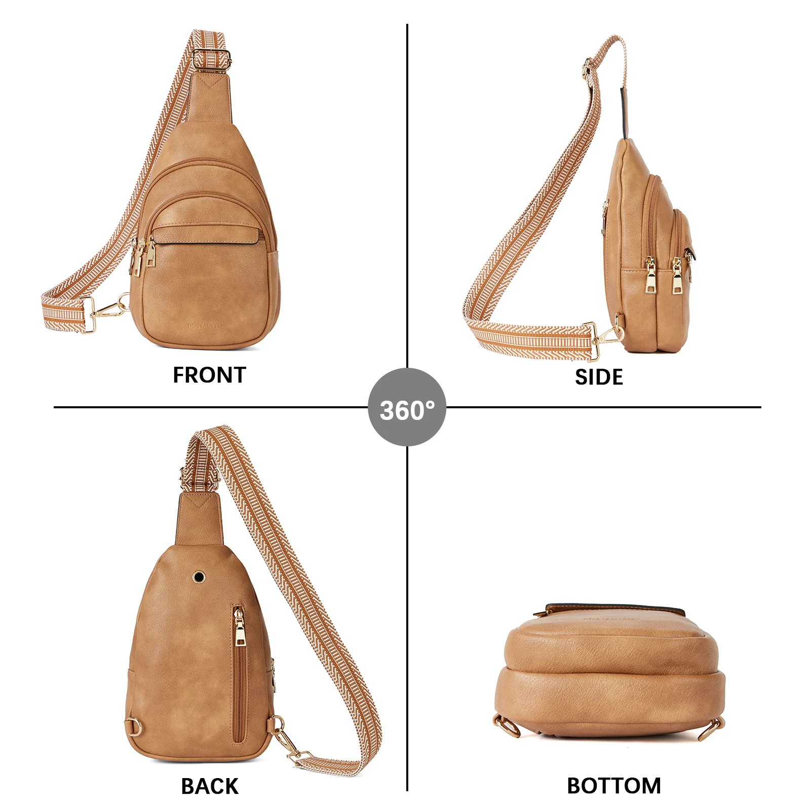 Aurora Beige Street Casual Trapeze Sling Bag - Image 34