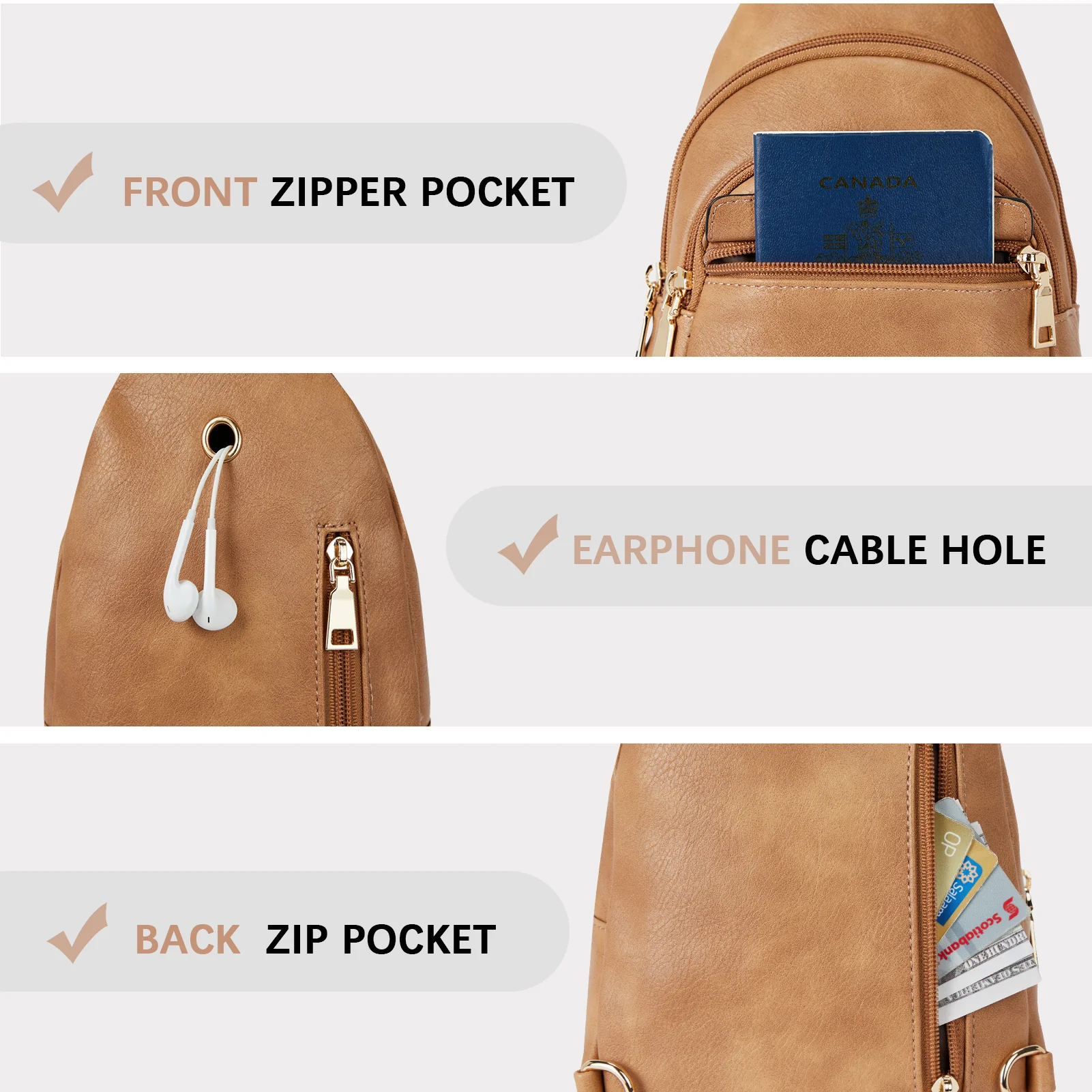 Aurora Beige Street Casual Trapeze Sling Bag - Image 36