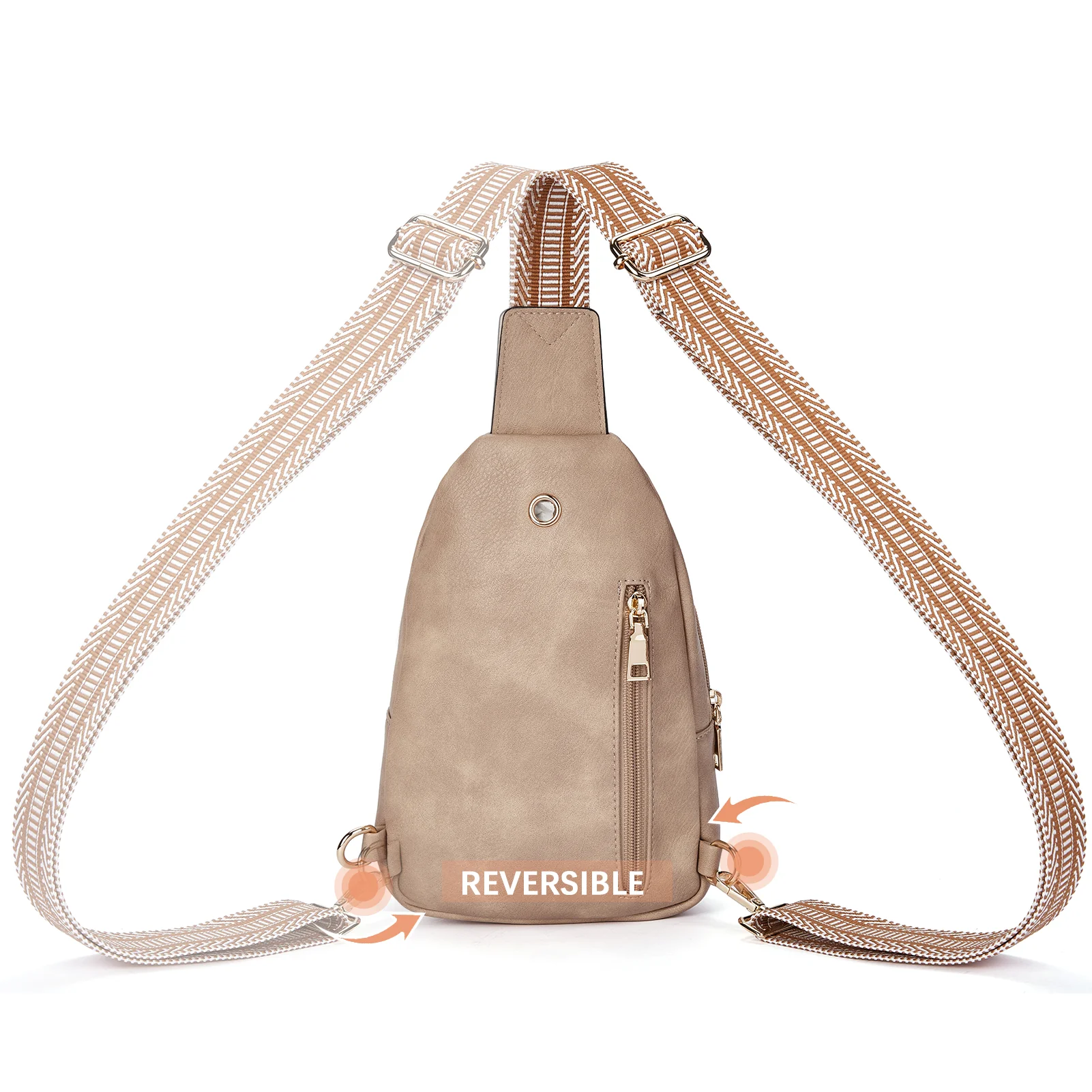 Aurora Beige Street Casual Trapeze Sling Bag - Image 40