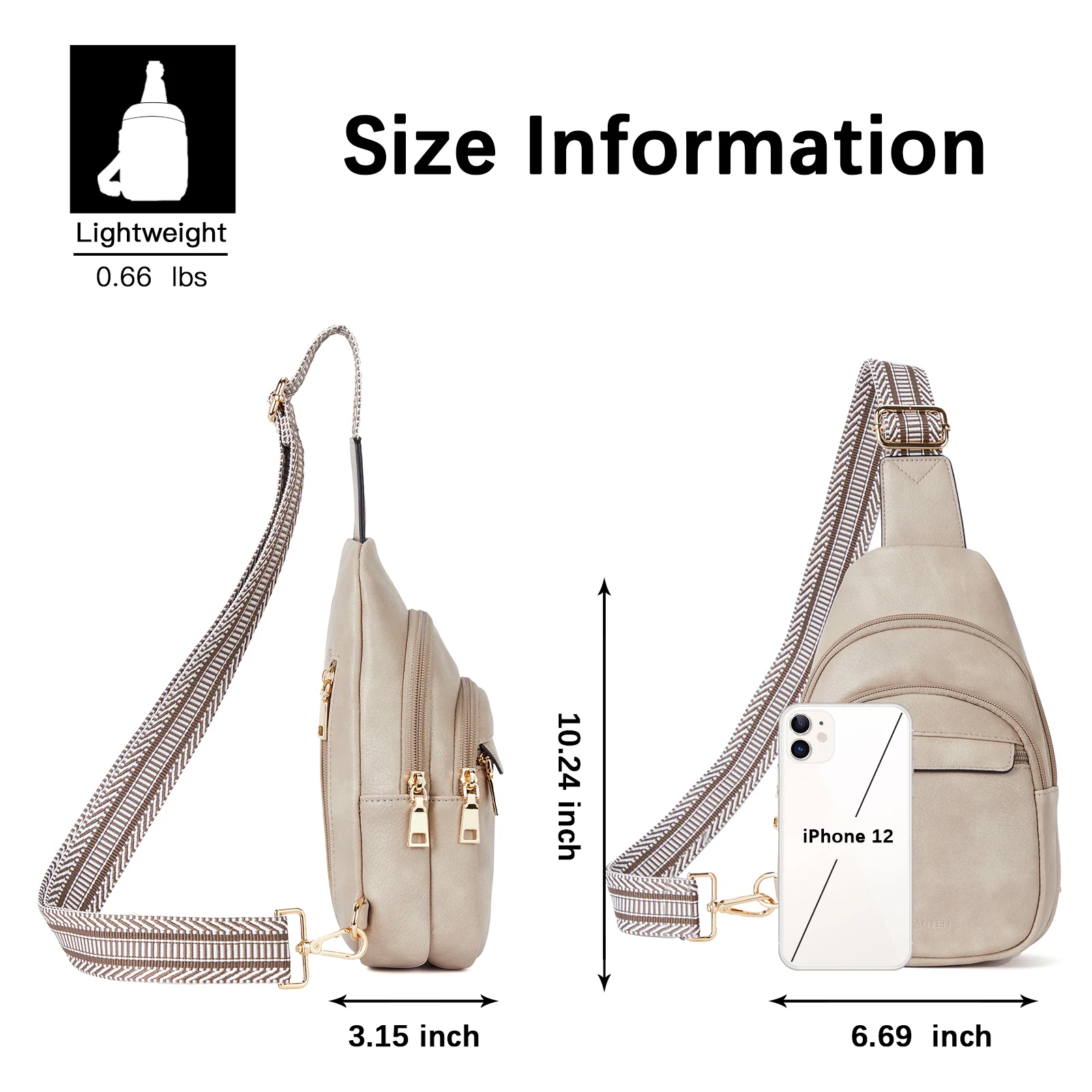 Aurora Beige Street Casual Trapeze Sling Bag - Image 47