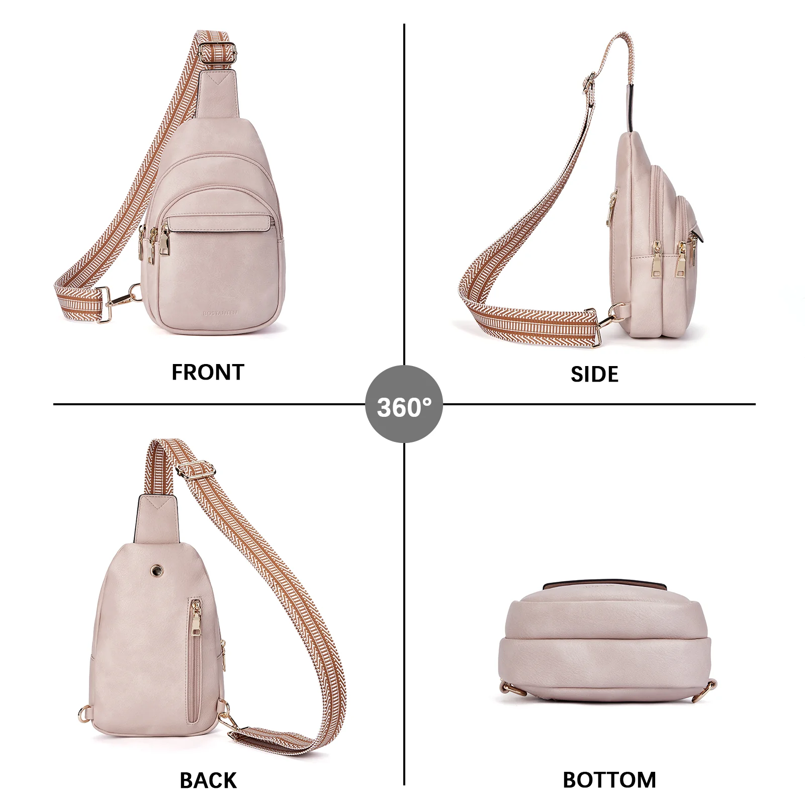 Aurora Beige Street Casual Trapeze Sling Bag - Image 57