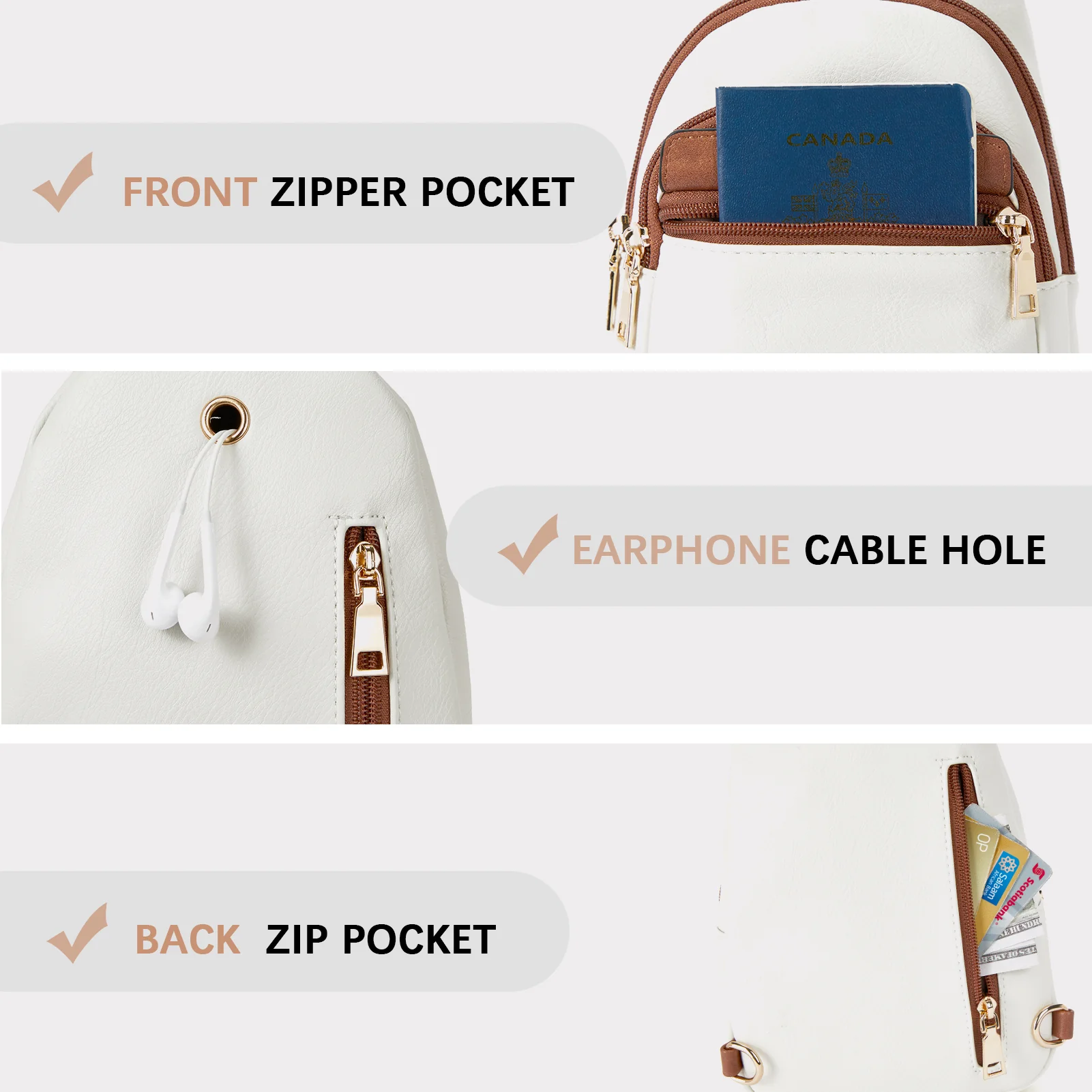 Aurora Beige Street Casual Trapeze Sling Bag - Image 9