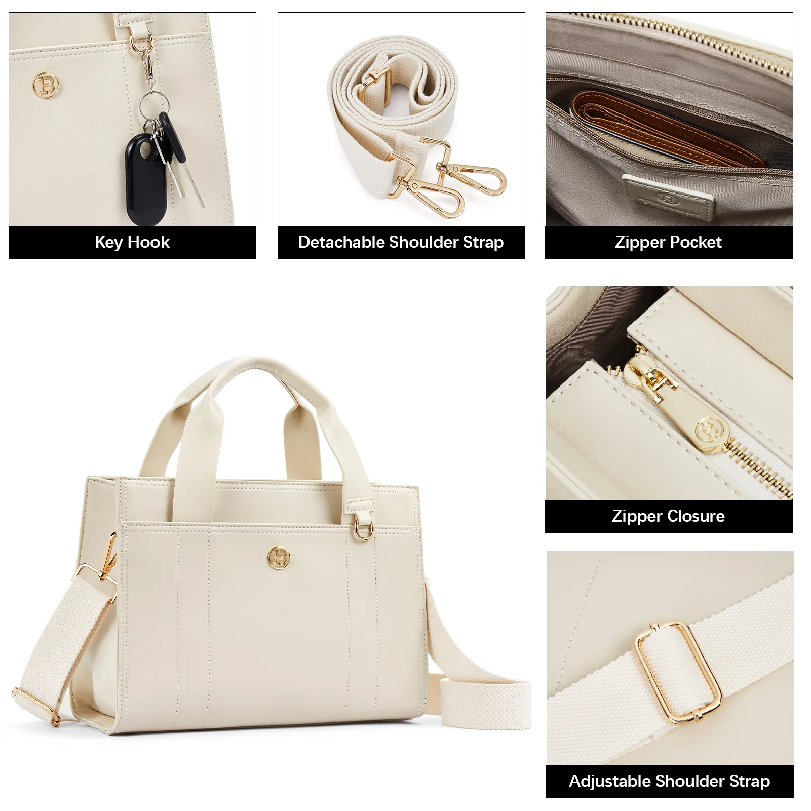 Nevin 11‘’ Leather Satchel - Versatile Crossbody - Image 17