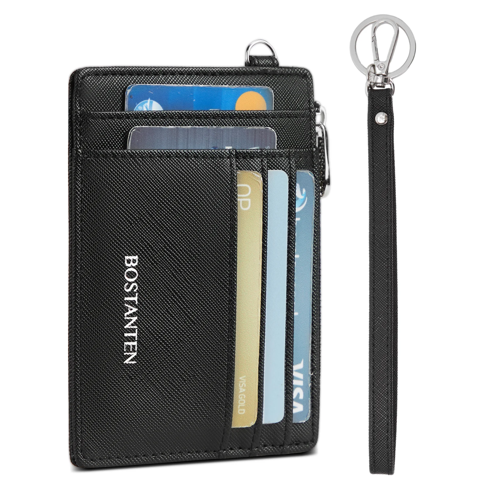 Lomy Slim Wristlet Keychain Wallet With Zipper Pocket - Image 10