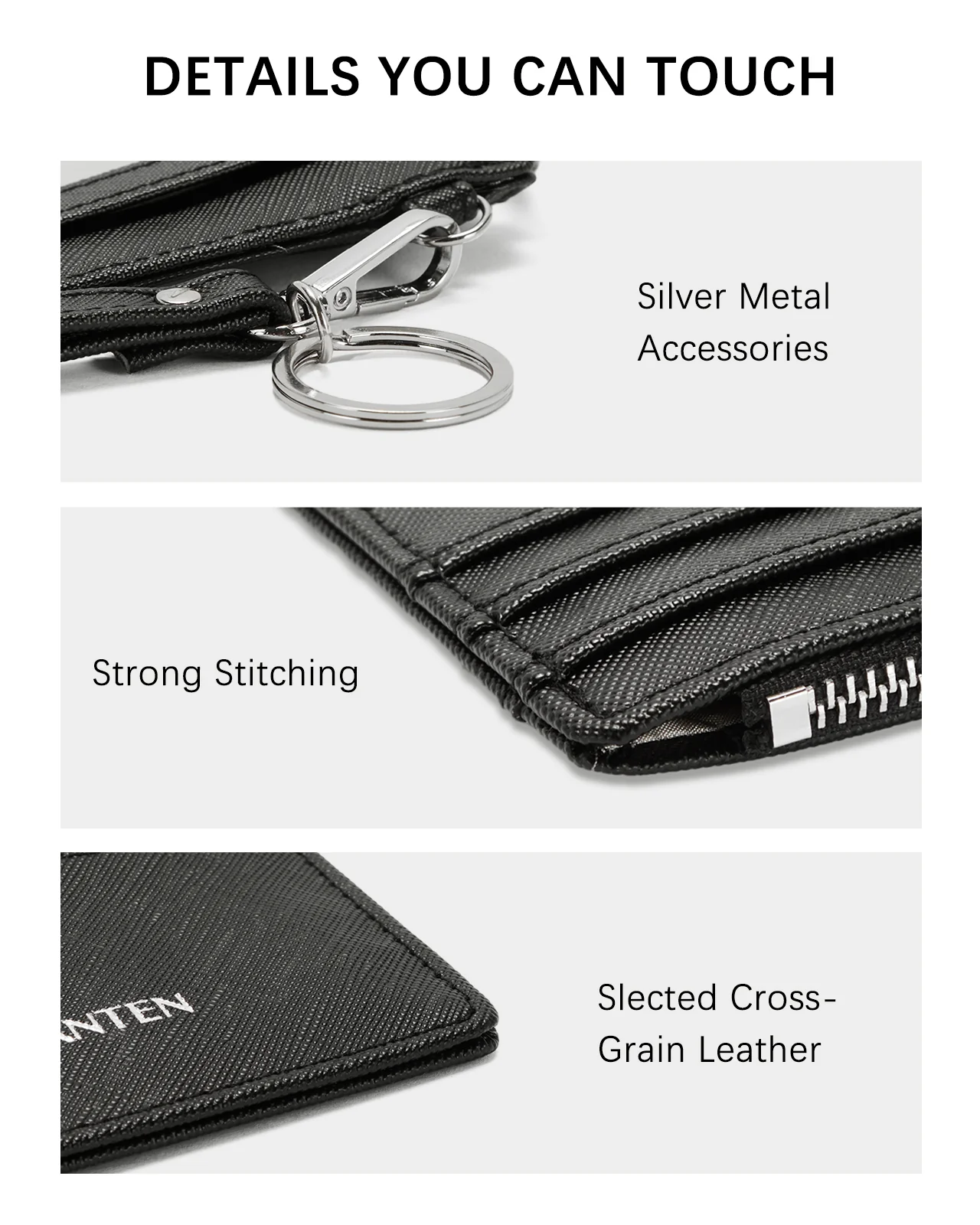 Lomy Slim Wristlet Keychain Wallet With Zipper Pocket - Image 14
