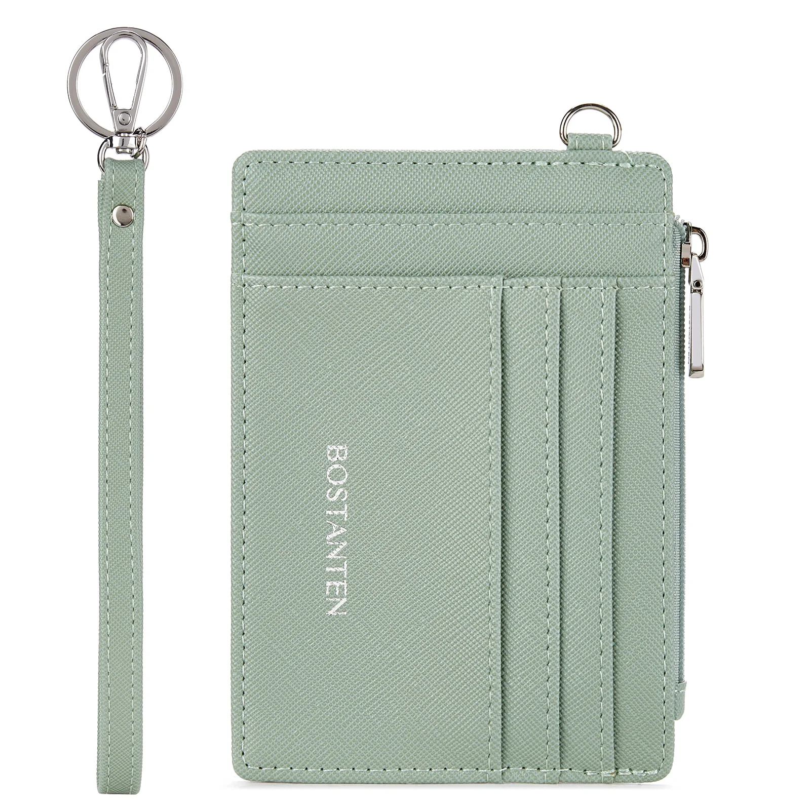 Lomy Slim Wristlet Keychain Wallet With Zipper Pocket - Image 19