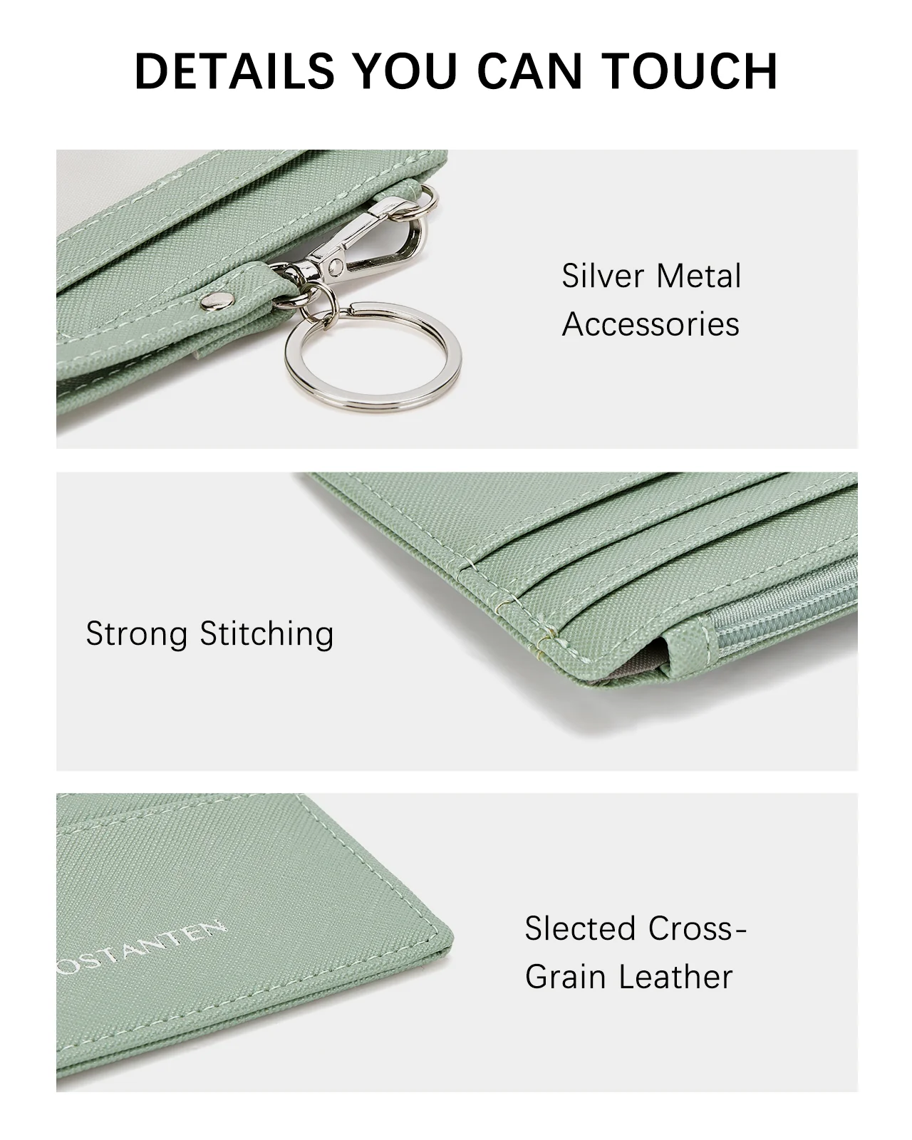 Lomy Slim Wristlet Keychain Wallet With Zipper Pocket - Image 21