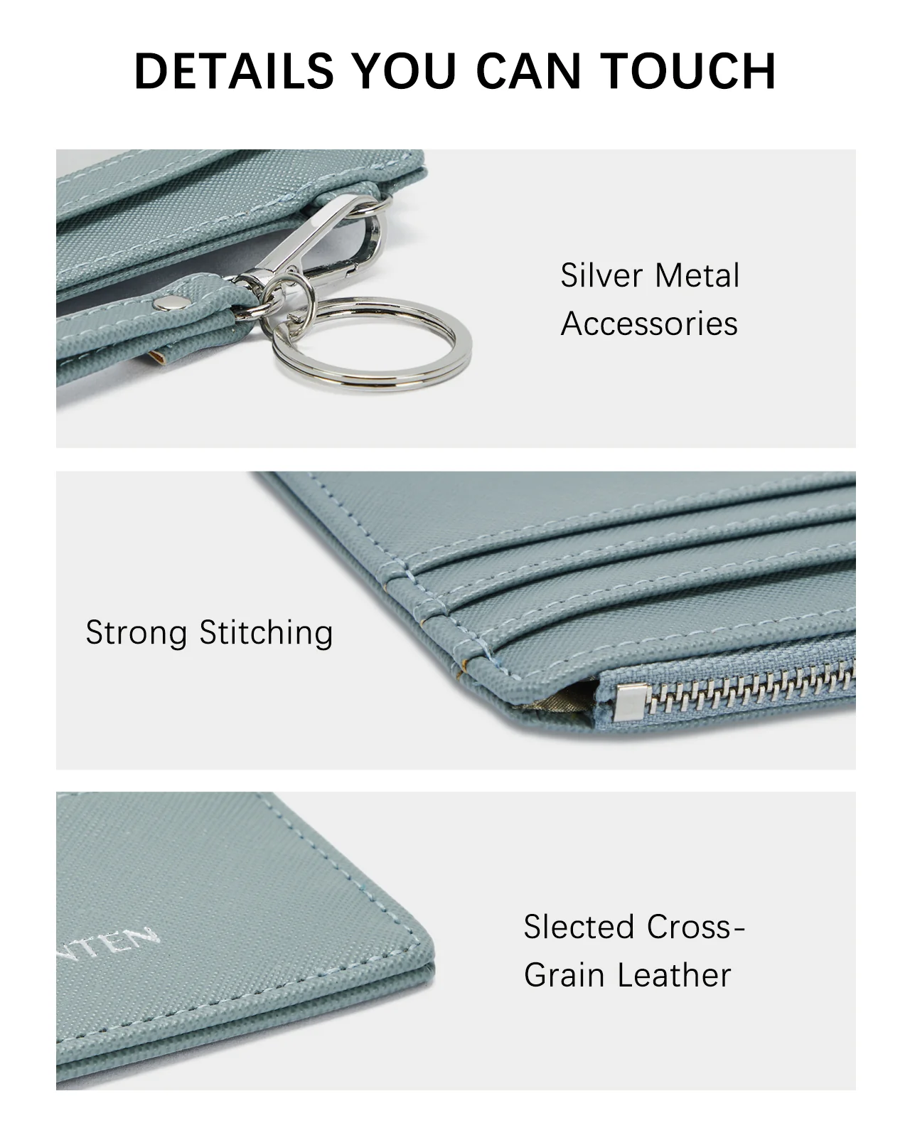 Lomy Slim Wristlet Keychain Wallet With Zipper Pocket - Image 28