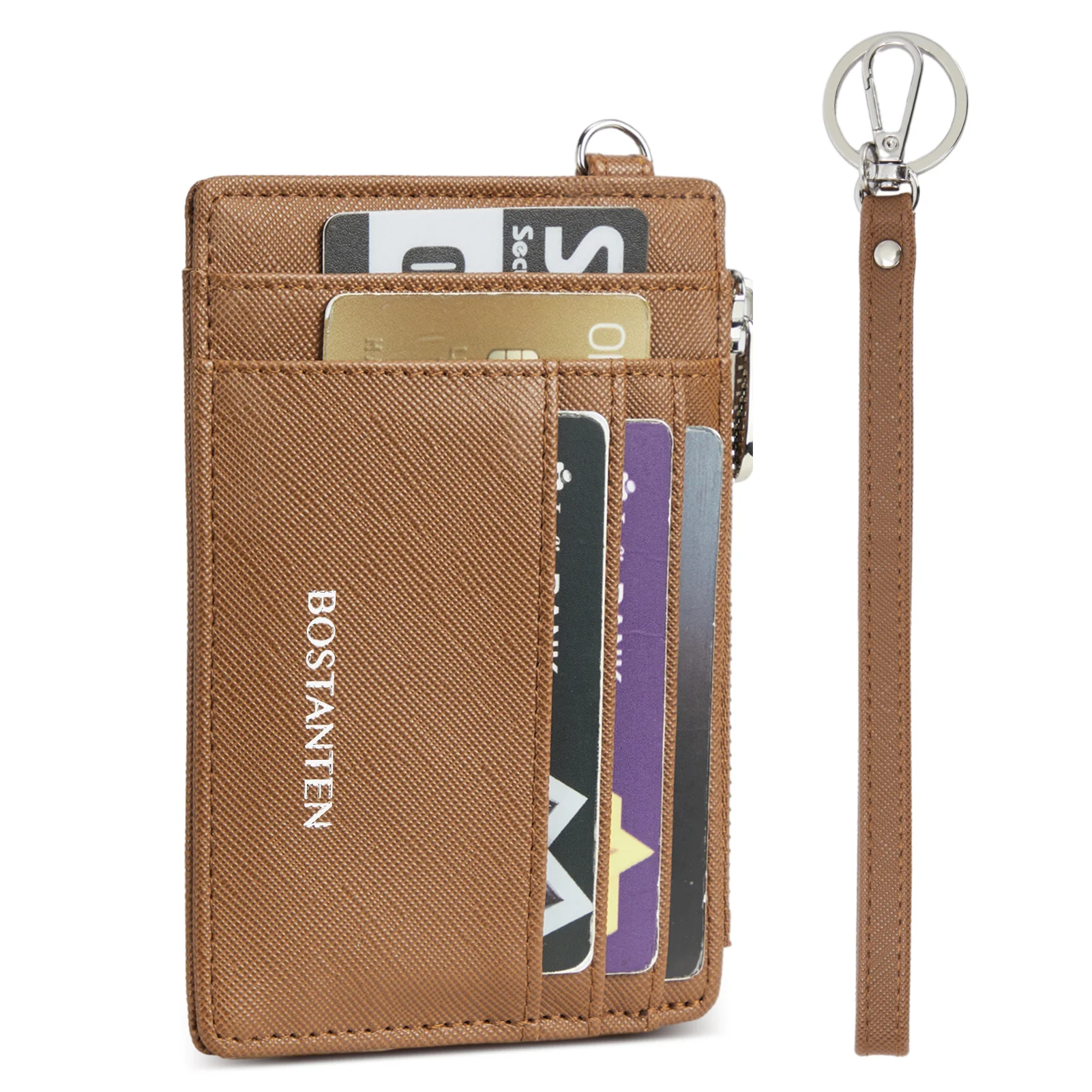 Lomy Slim Wristlet Keychain Wallet With Zipper Pocket - Image 32