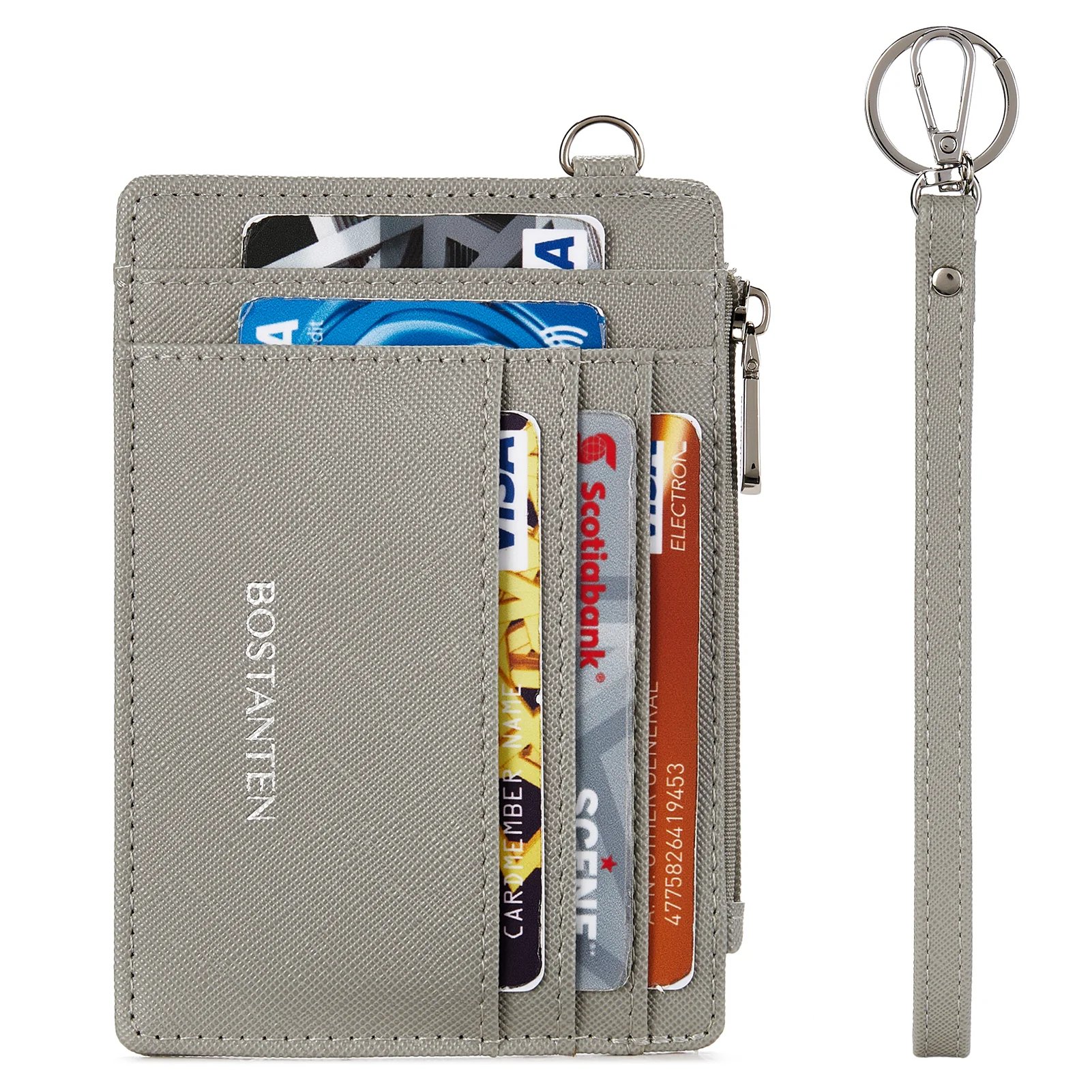 Lomy Slim Wristlet Keychain Wallet With Zipper Pocket - Image 38