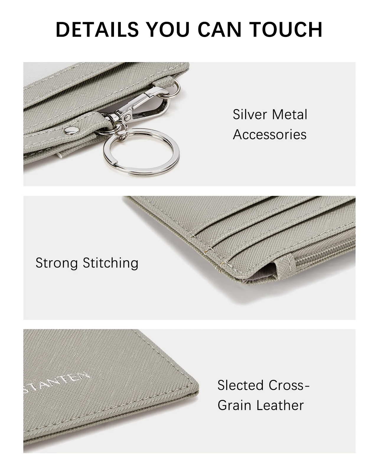 Lomy Slim Wristlet Keychain Wallet With Zipper Pocket - Image 41