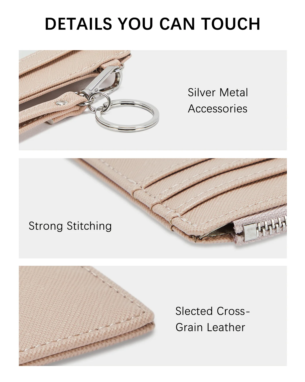 Lomy Slim Wristlet Keychain Wallet With Zipper Pocket - Image 48