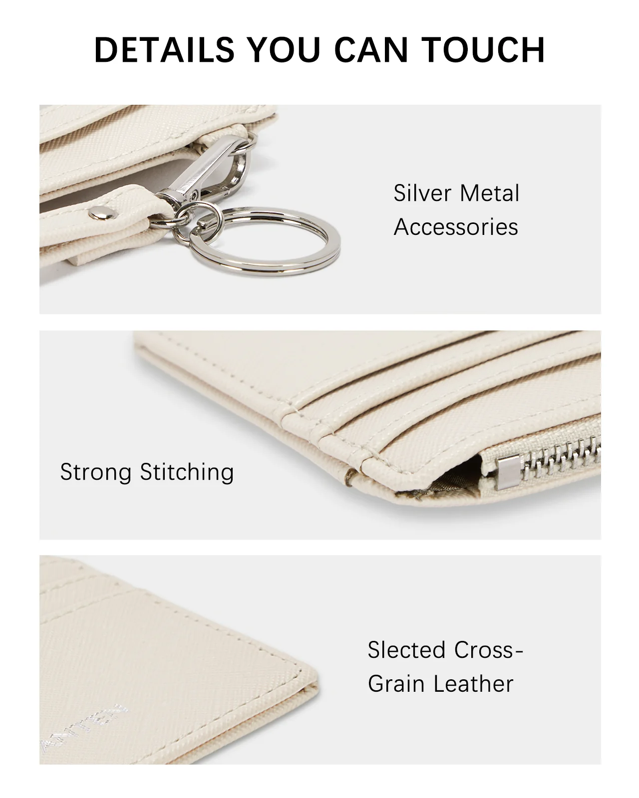 Lomy Slim Wristlet Keychain Wallet With Zipper Pocket - Image 6