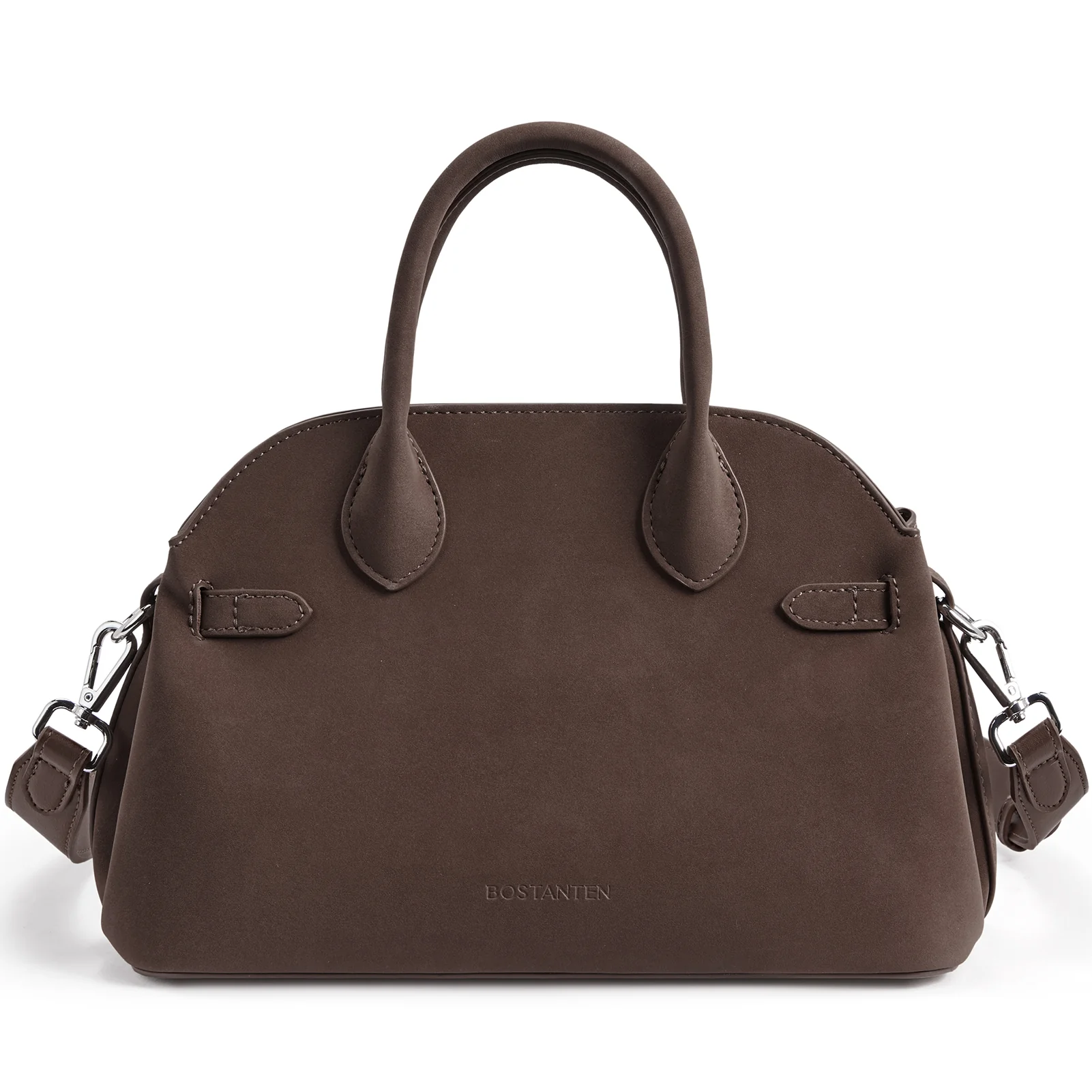 Claire Designer Suede Top Handle Satchel - Image 13