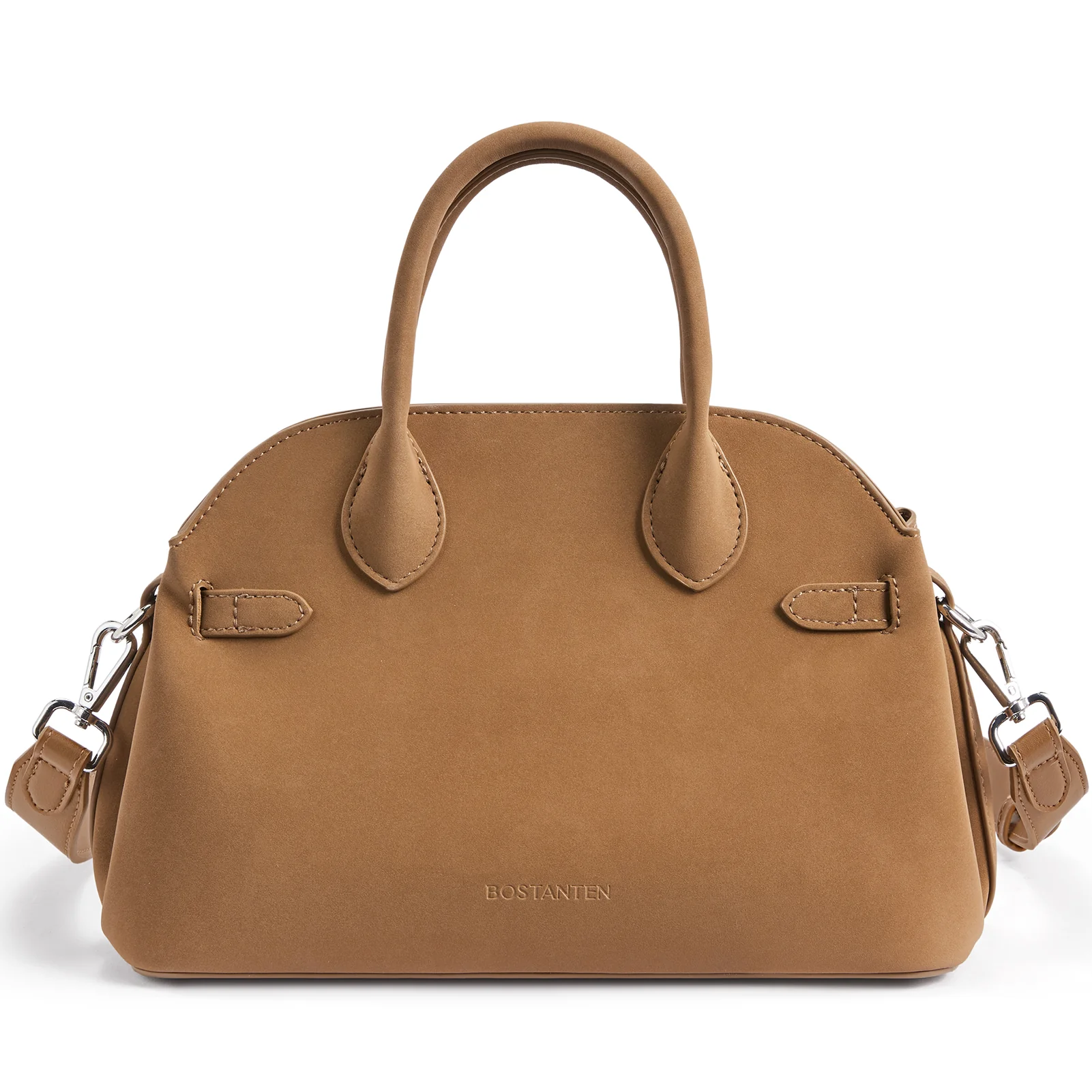 Claire Designer Suede Top Handle Satchel - Image 6