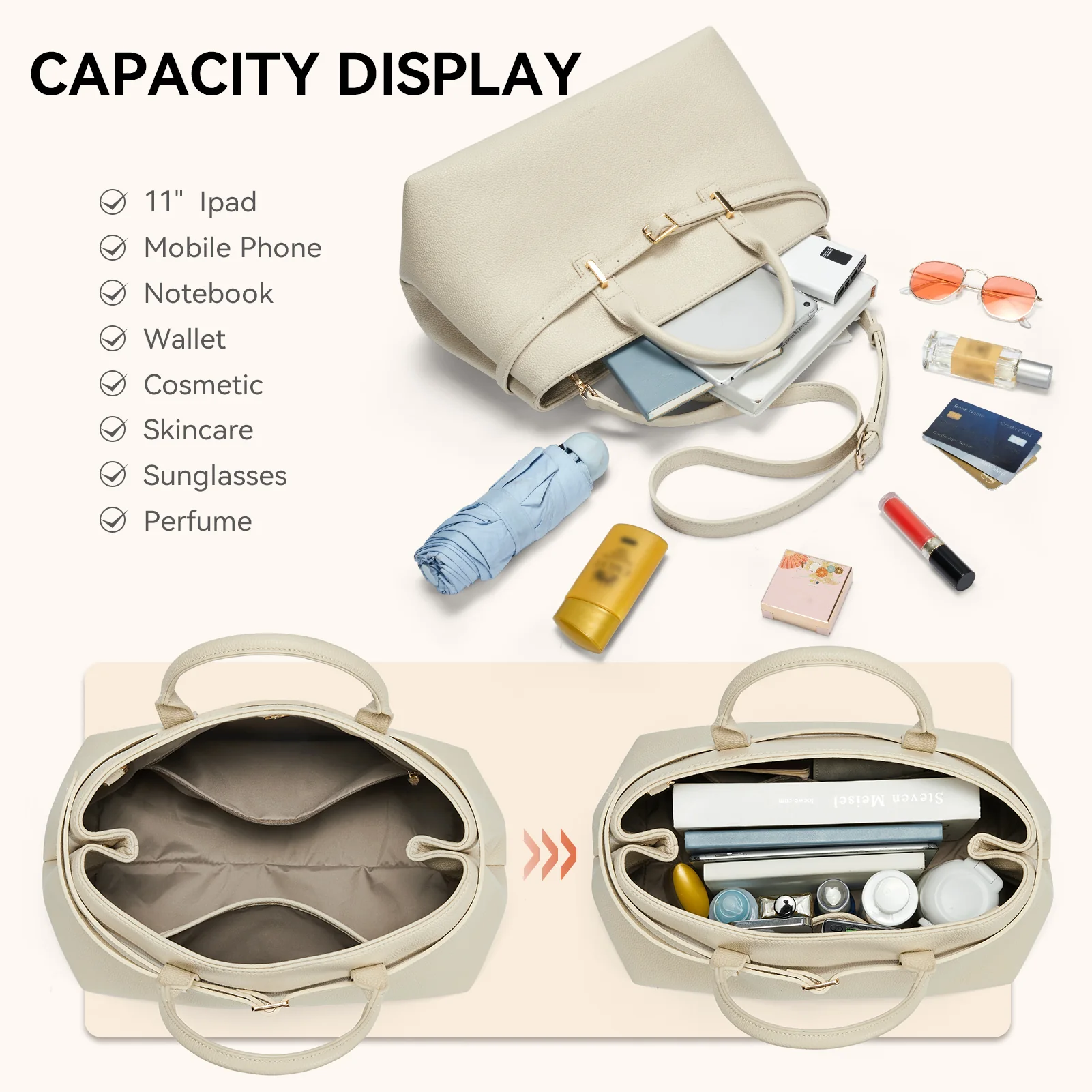 Claire Elegant Suede Top Handle Tote Handbag — DIY-able Outer Belt - Image 13