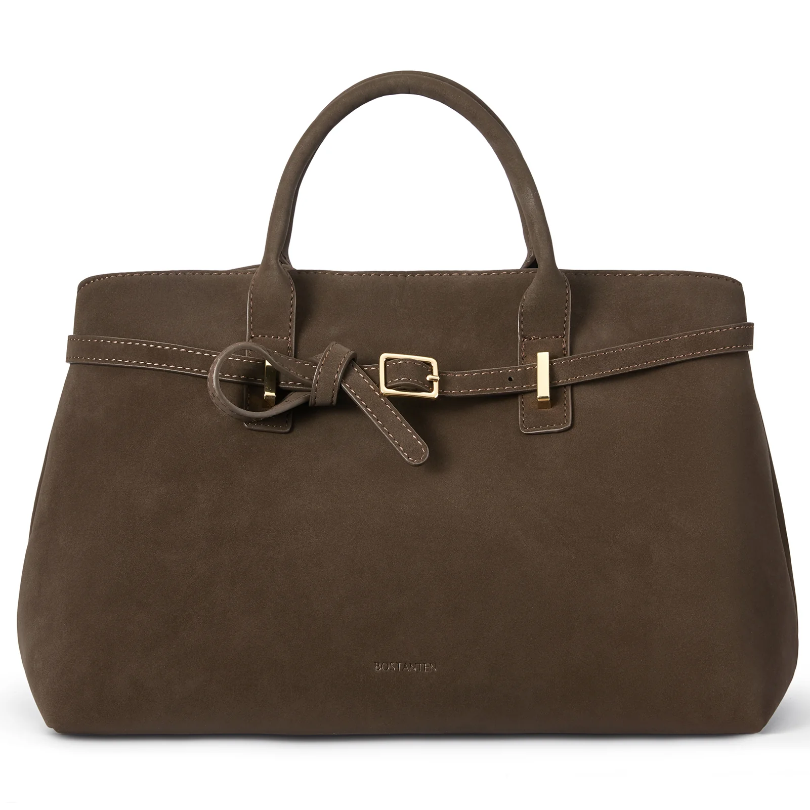 Claire Elegant Suede Top Handle Tote Handbag — DIY-able Outer Belt - Image 3