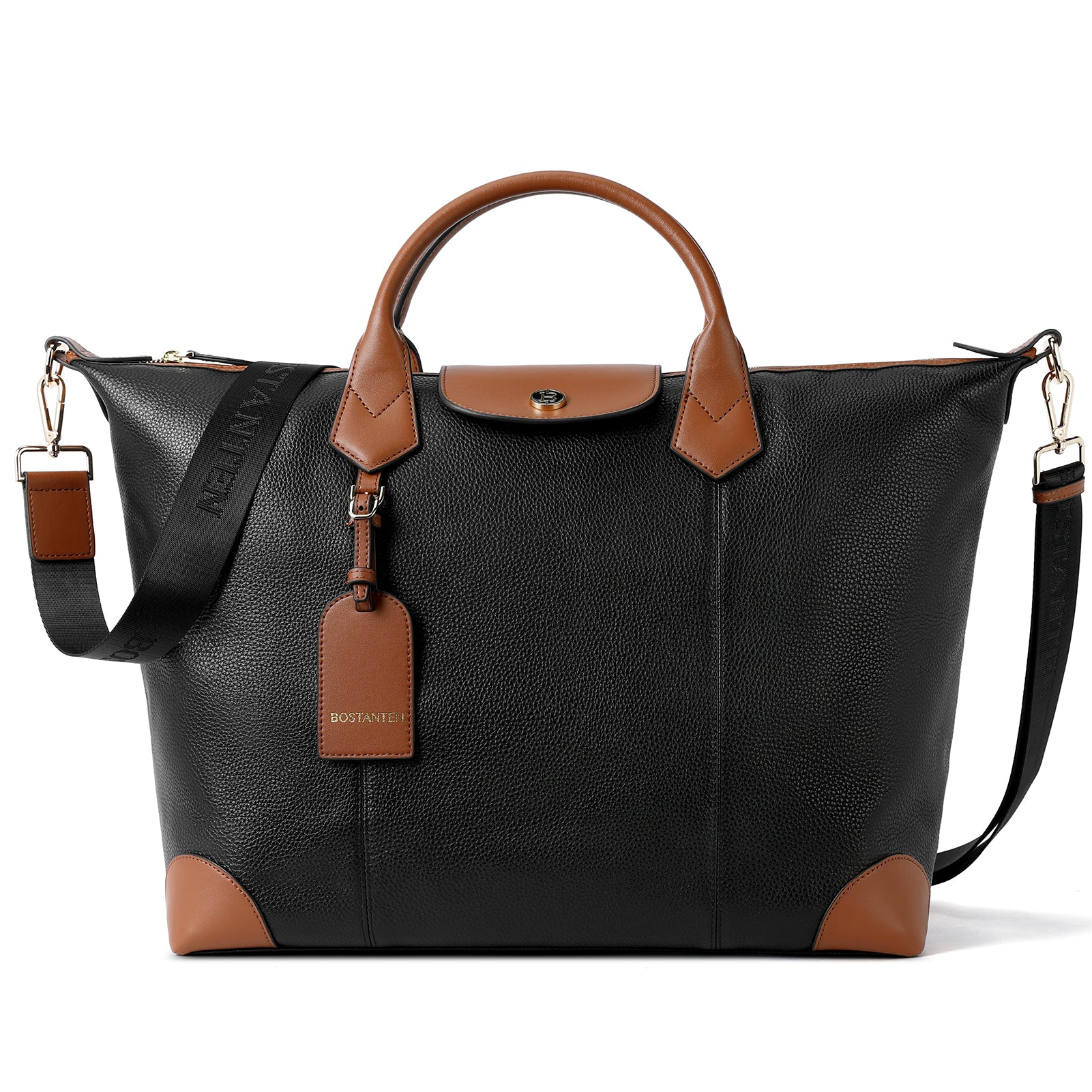 BOSTANTEN Travel Bag for Women Leather Duffle Bag Gym Sports Luggage - Image 2
