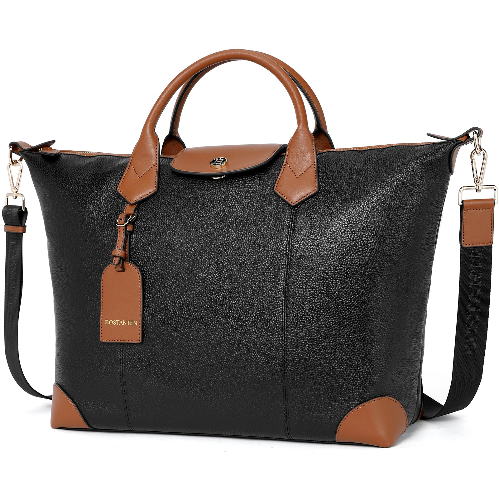 BOSTANTEN Travel Bag for Women Leather Duffle Bag Gym Sports Luggage - Image 3