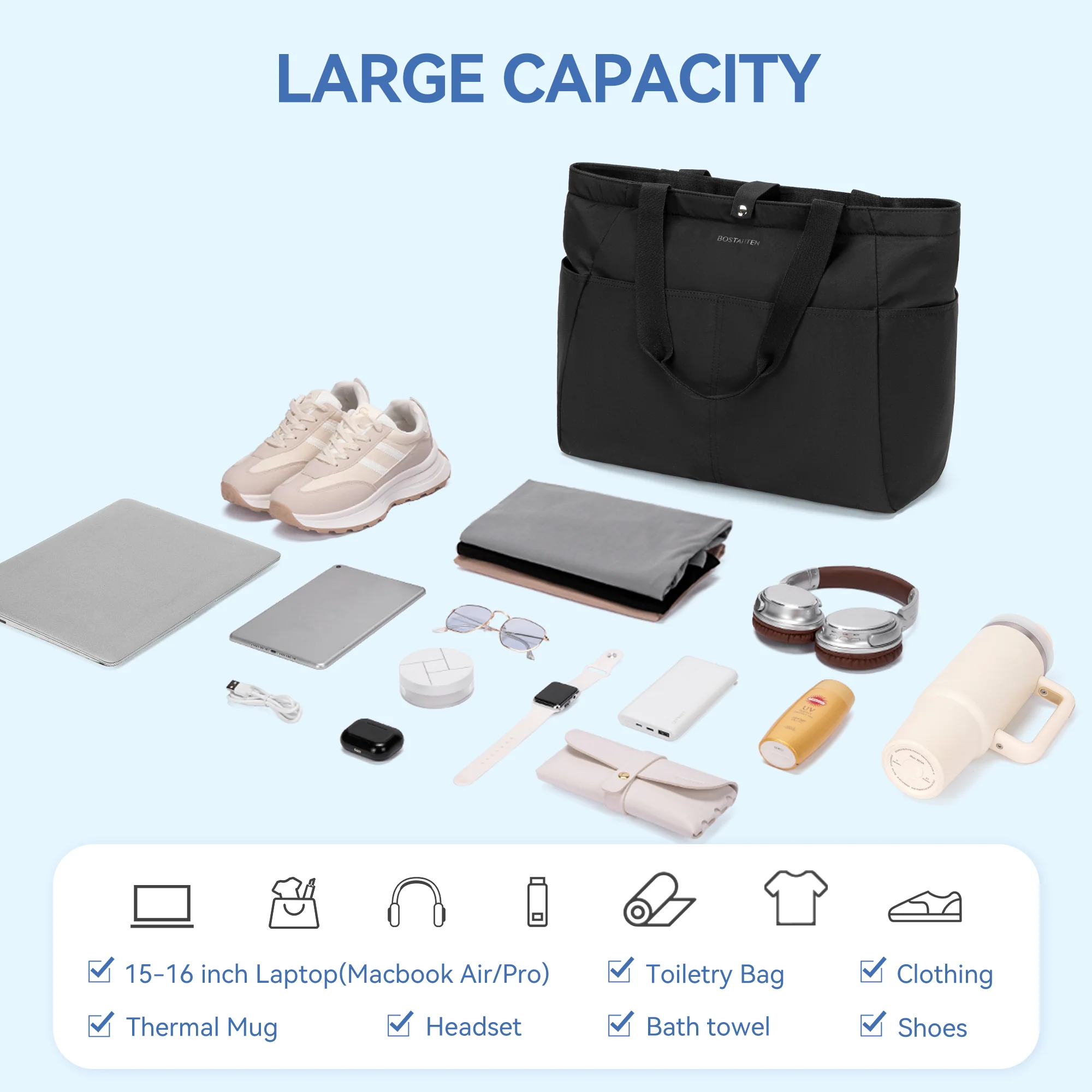 Ava Barrett 30L Travel Tote - Foldable Waterproof - Image 14