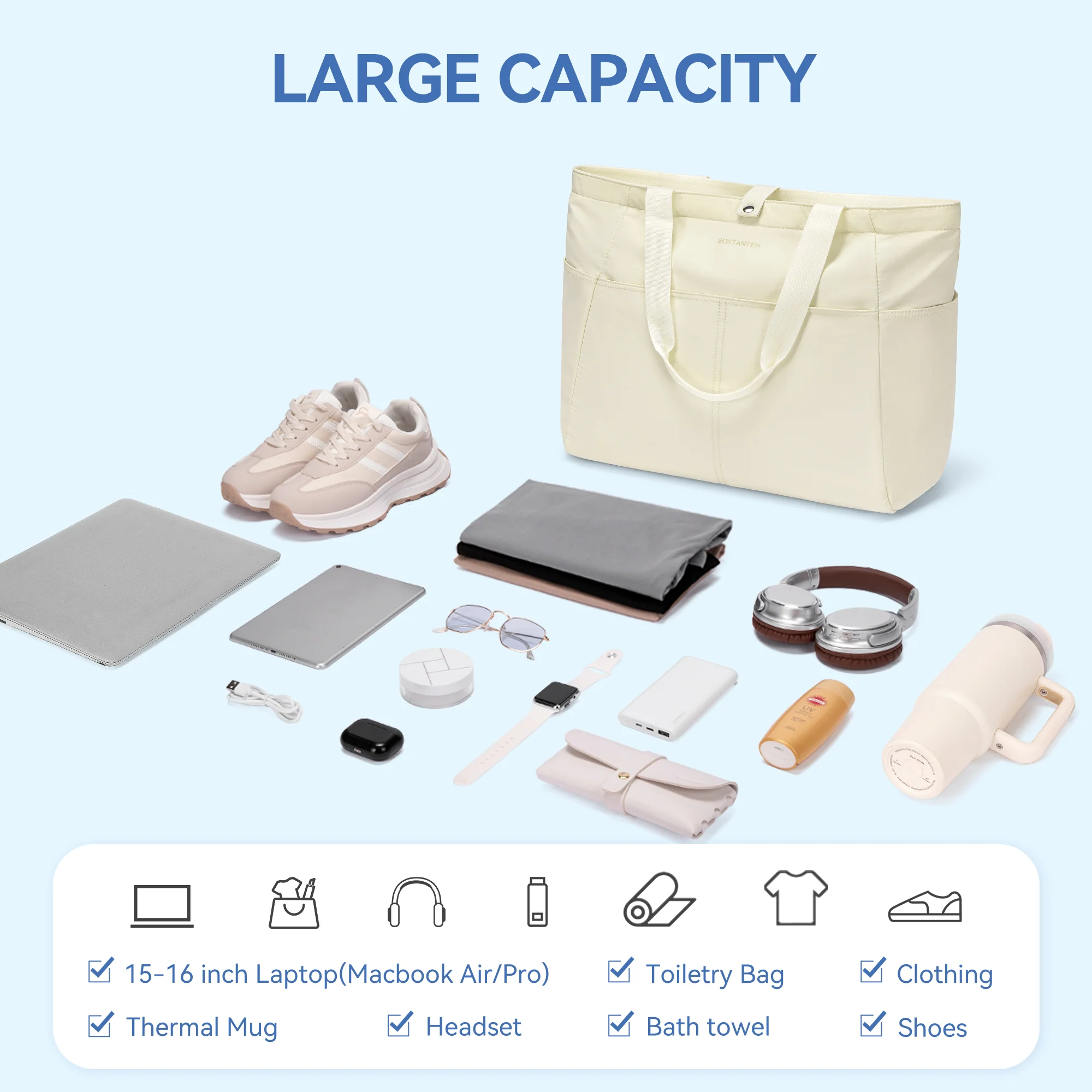 Ava Barrett 30L Travel Tote - Foldable Waterproof - Image 5