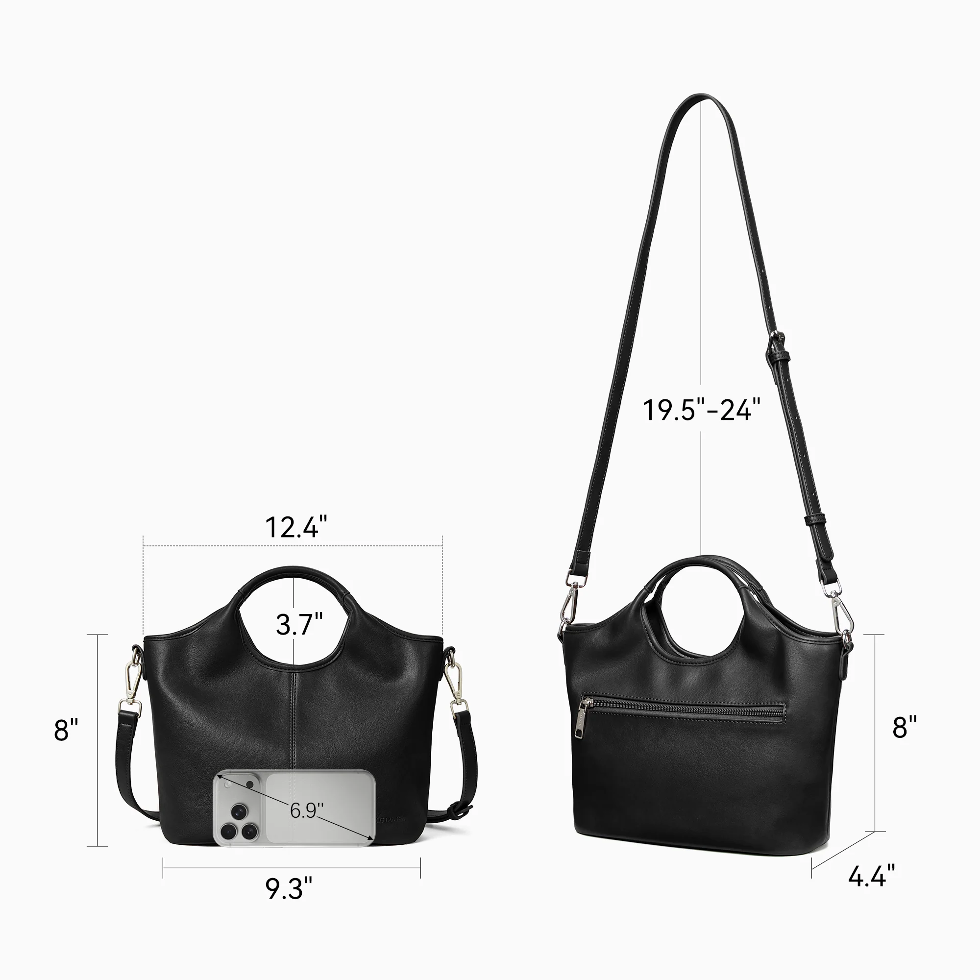 Nevin Vegan Leather Daily Tote Satchel - Image 13