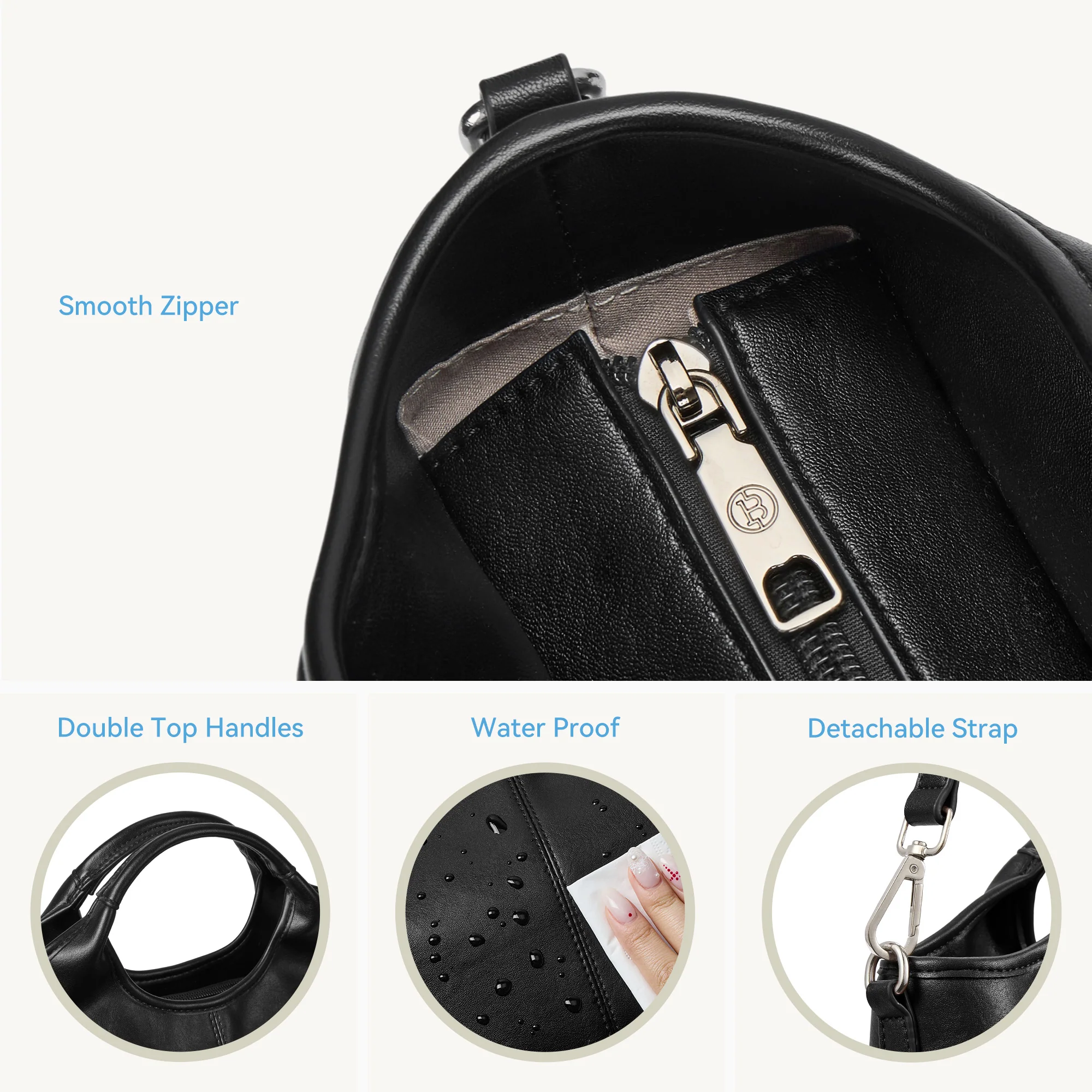 Nevin Vegan Leather Daily Tote Satchel - Image 16