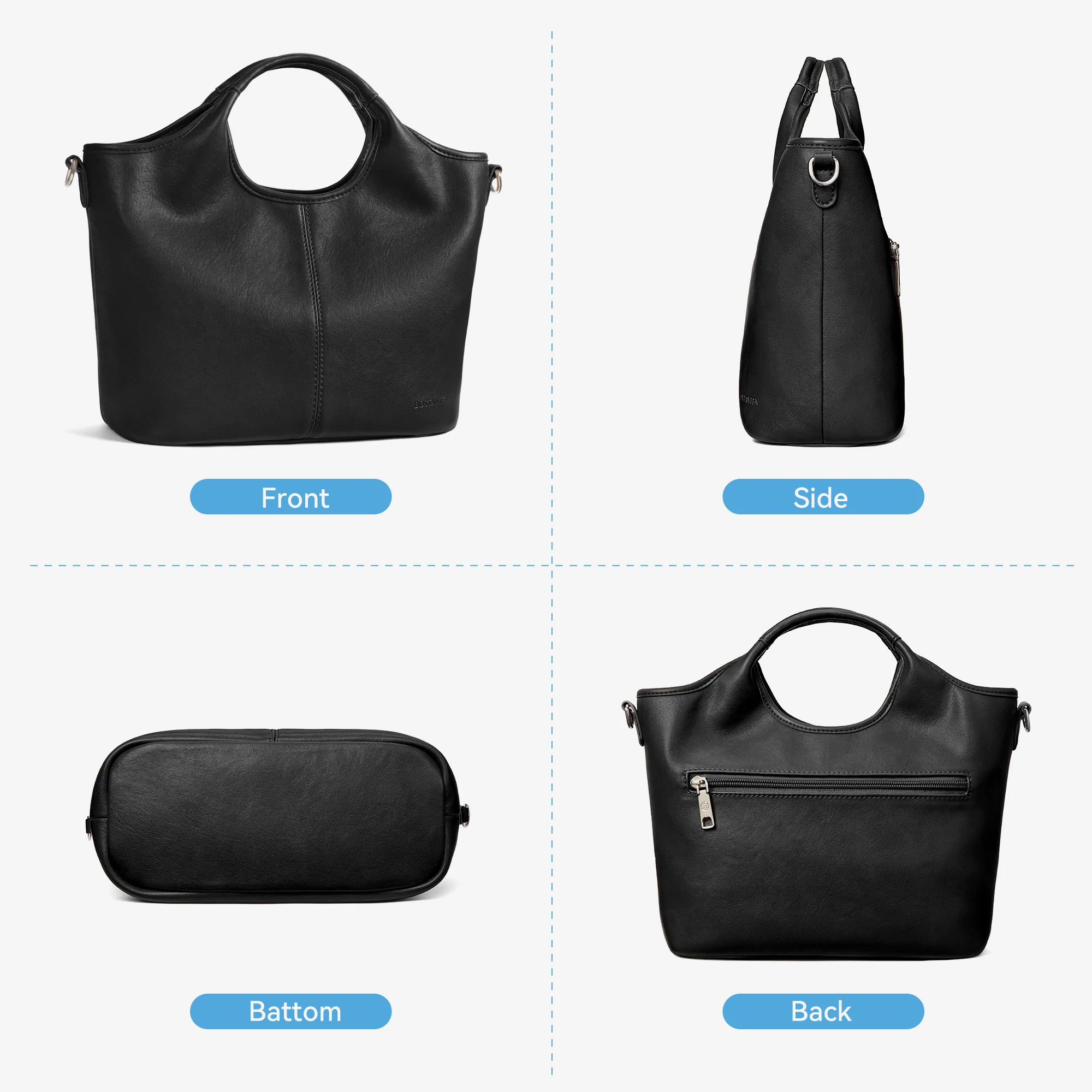 Nevin Vegan Leather Daily Tote Satchel - Image 17