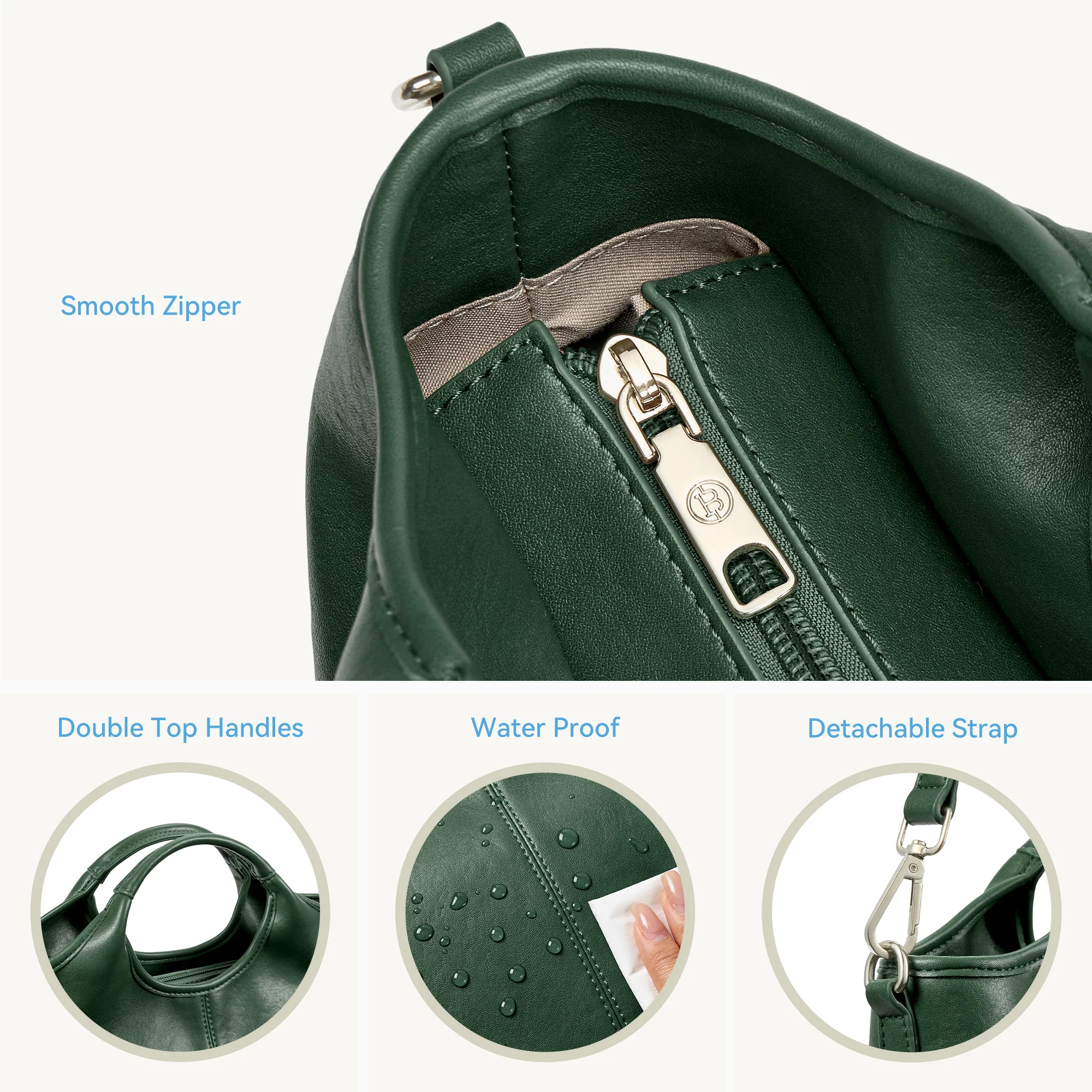 Nevin Vegan Leather Daily Tote Satchel - Image 25