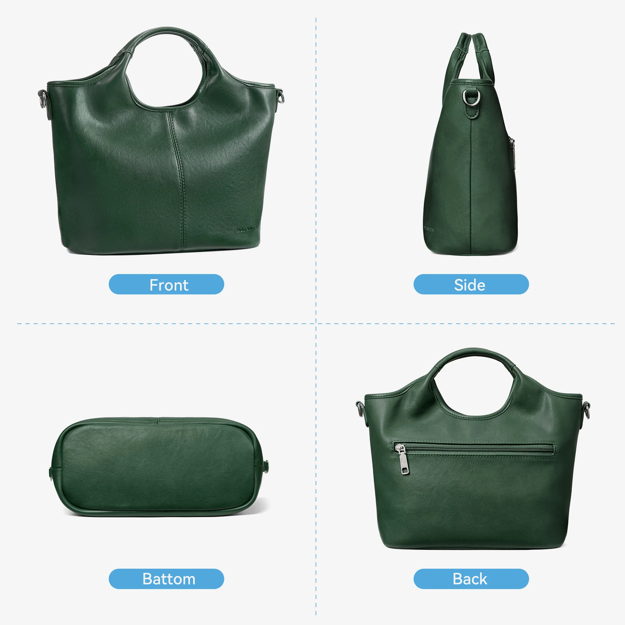 Nevin Vegan Leather Daily Tote Satchel - Image 26