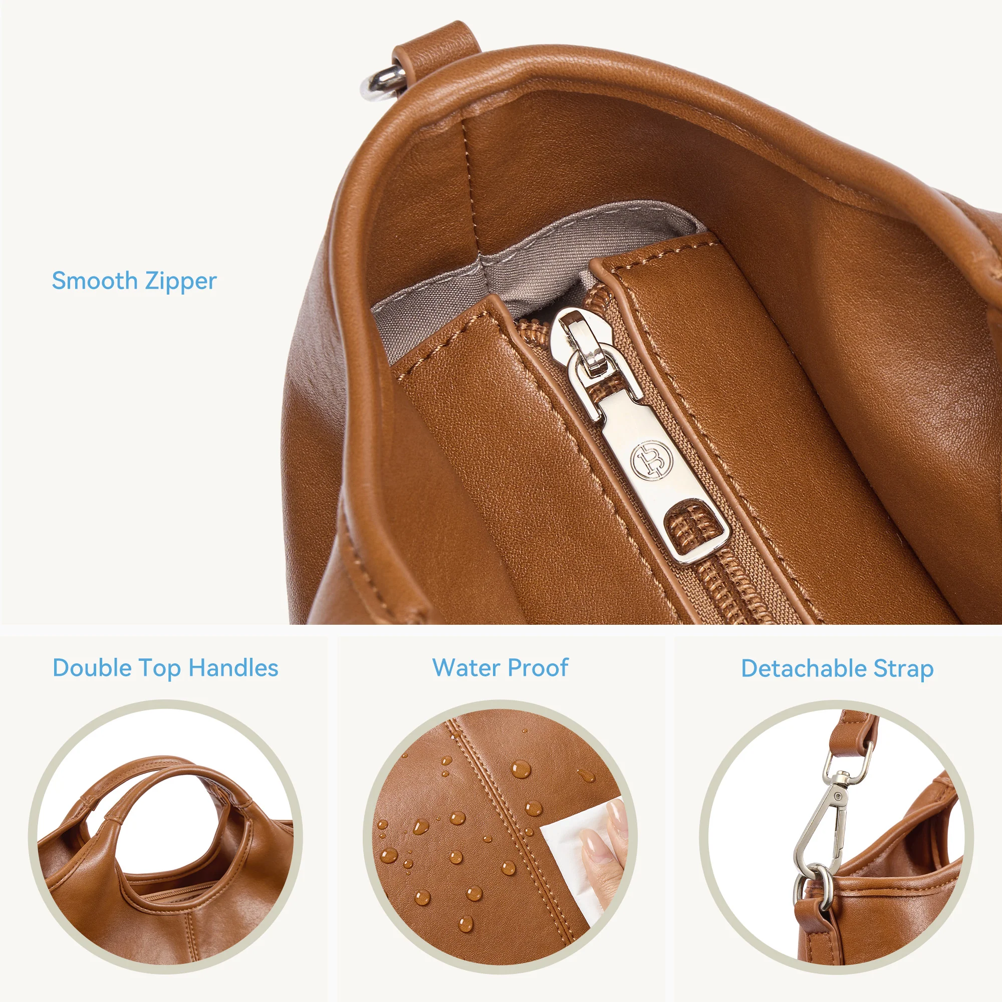 Nevin Vegan Leather Daily Tote Satchel - Image 7