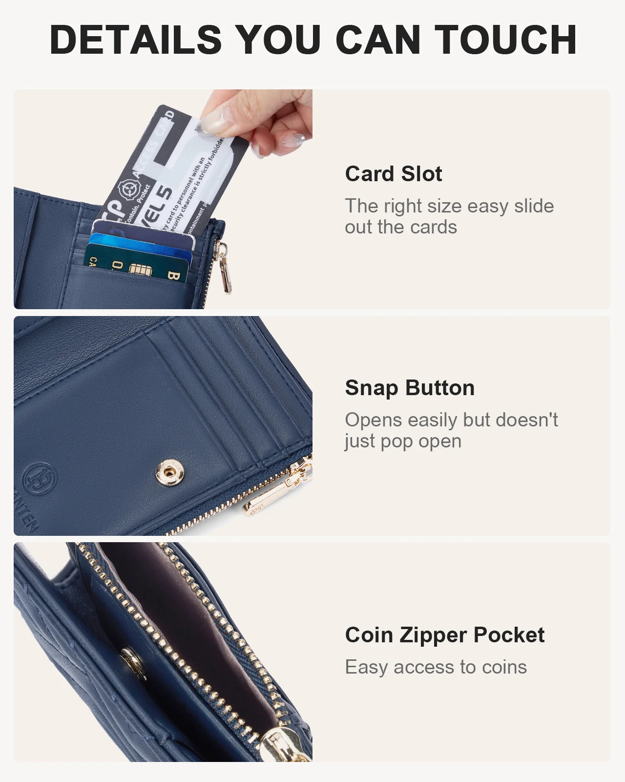 Sweezy Small Leather Slim Bifold Wallet - Image 18