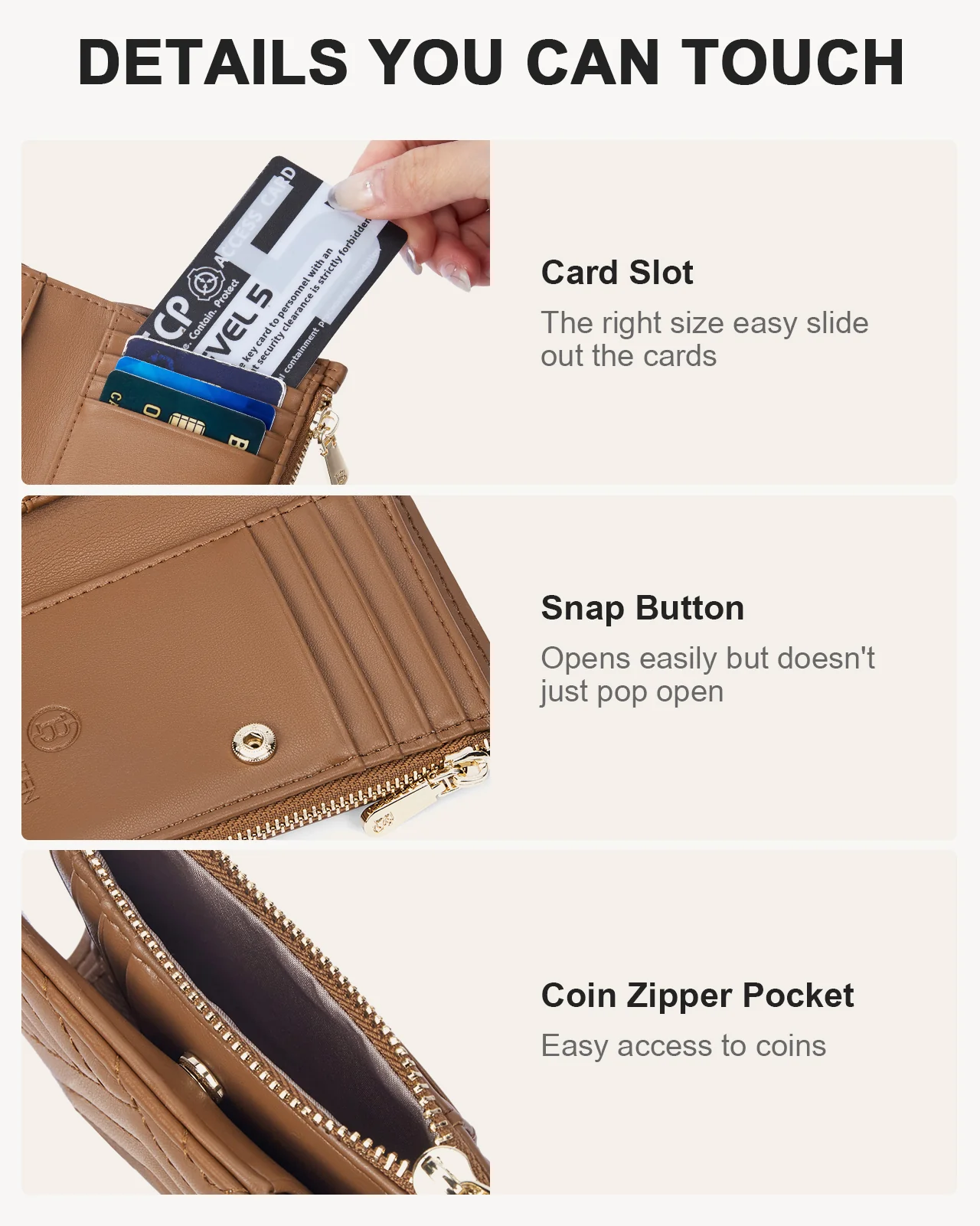 Sweezy Small Leather Slim Bifold Wallet - Image 4
