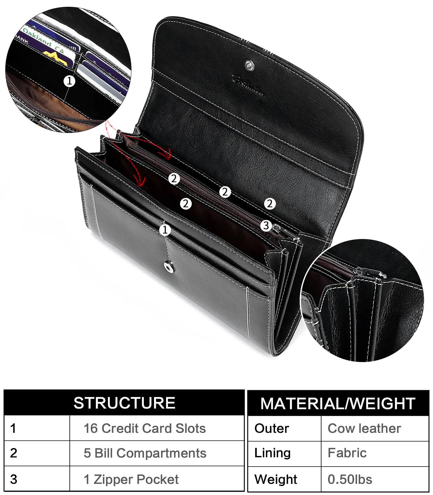 Lomy Designer Checkbook Wallet For Lawyers — Professional Elite - Image 12