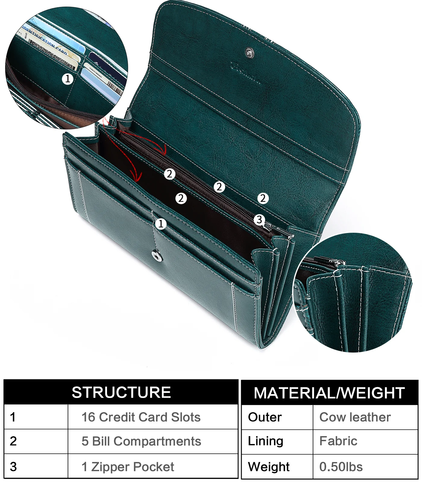 Lomy Designer Checkbook Wallet For Lawyers — Professional Elite - Image 3