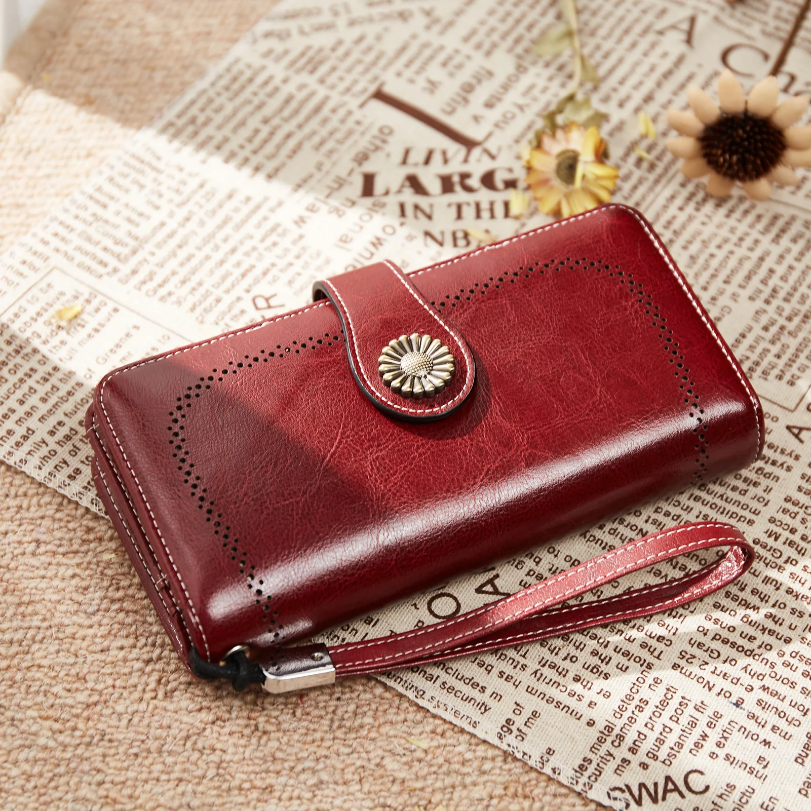 Lomy Big Wallet For Women With Wristlet —  Large Capacity - Image 24