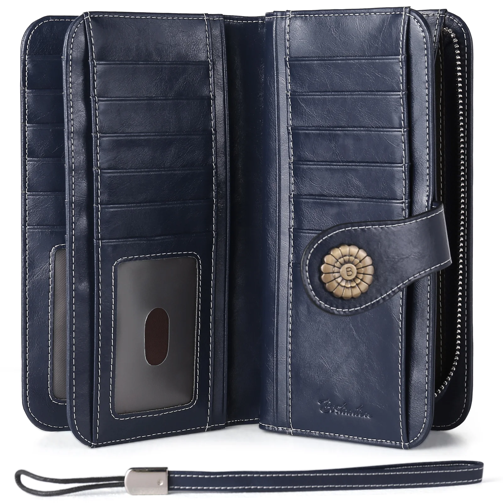 Lomy Big Wallet For Women With Wristlet —  Large Capacity - Image 32